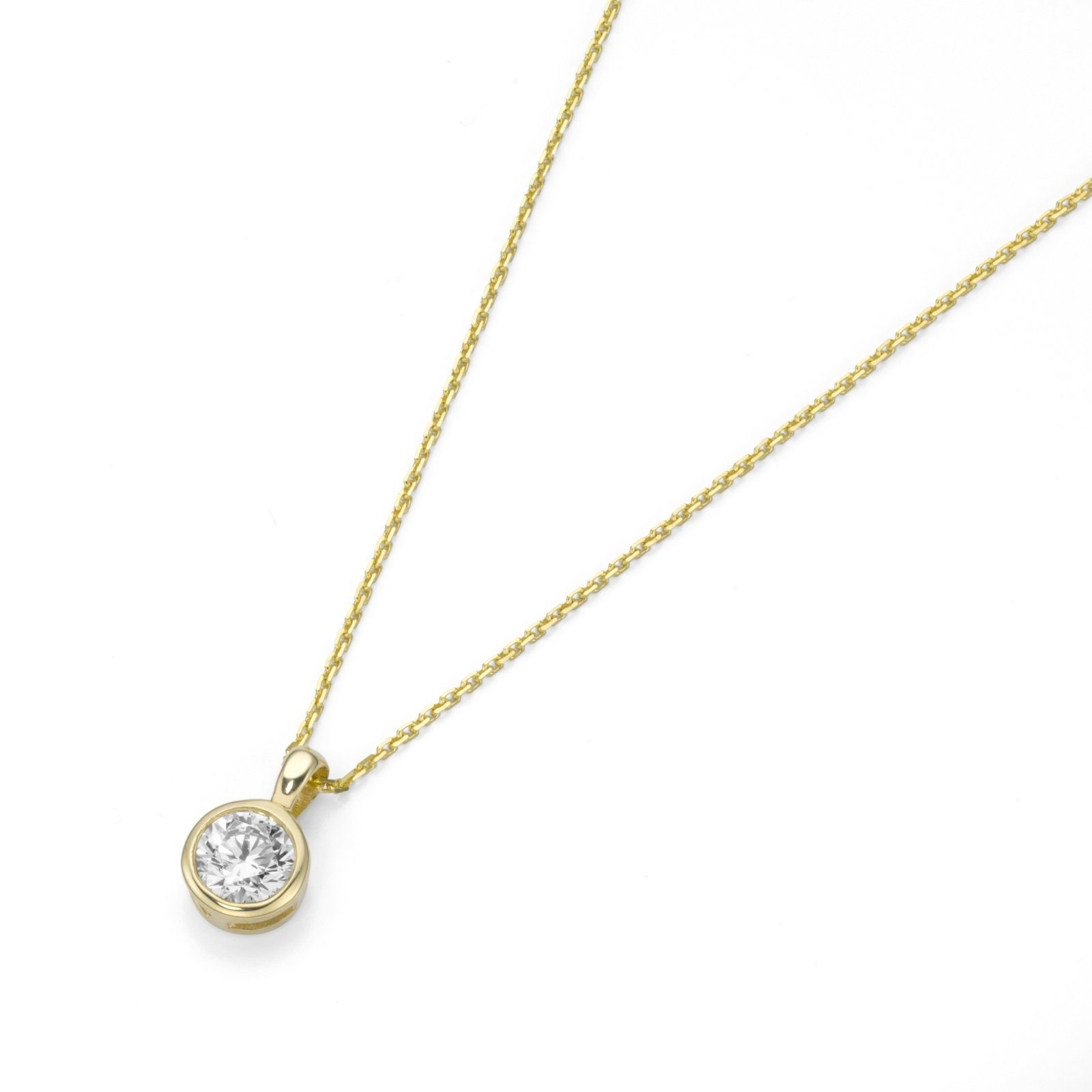 Luigi Merano Goldkette mit Zirkonia, Gold 375