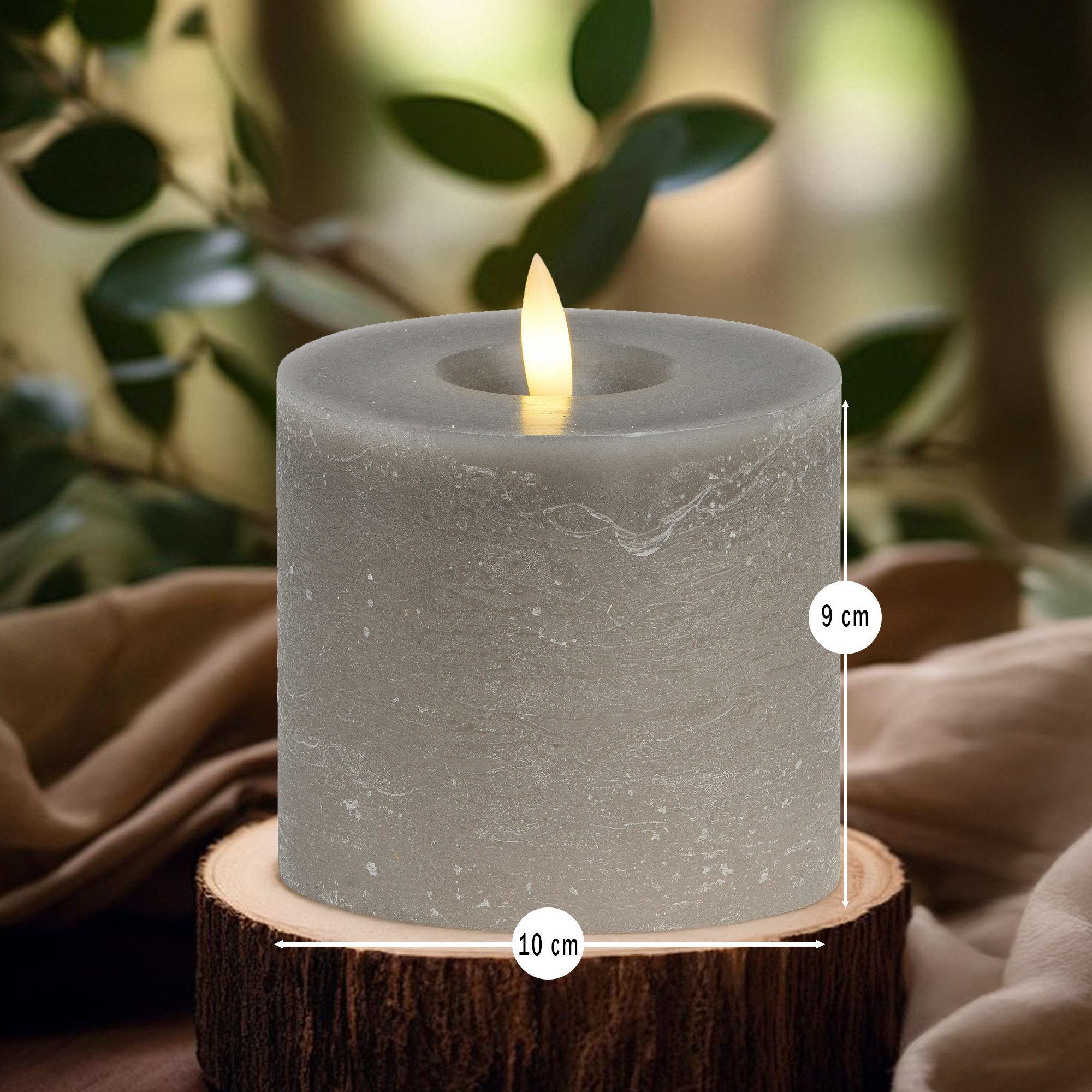 matches21 HOME & HOBBY LED-Kerze LED Stumpenkerzen 4er Set Wachs, Flackernd günstig online kaufen