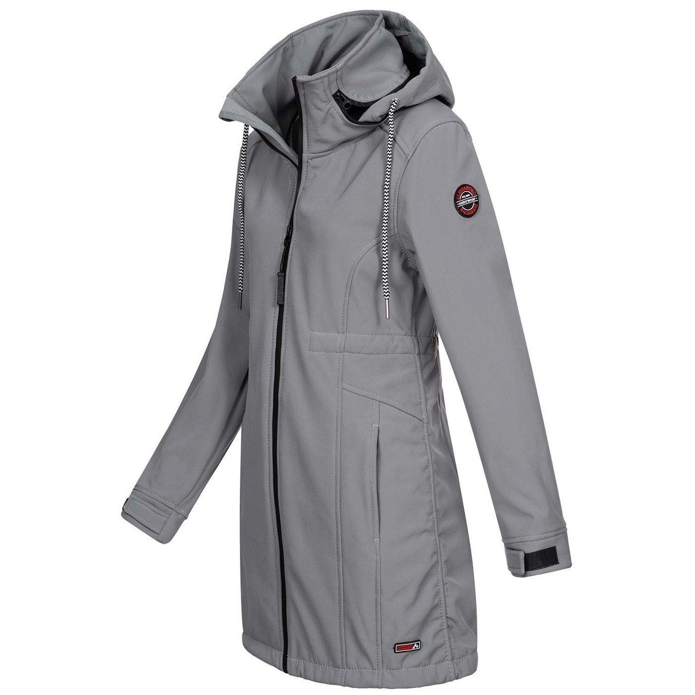 Alessandro Salvarini Softshelljacke lang mit hohem günstig online kaufen