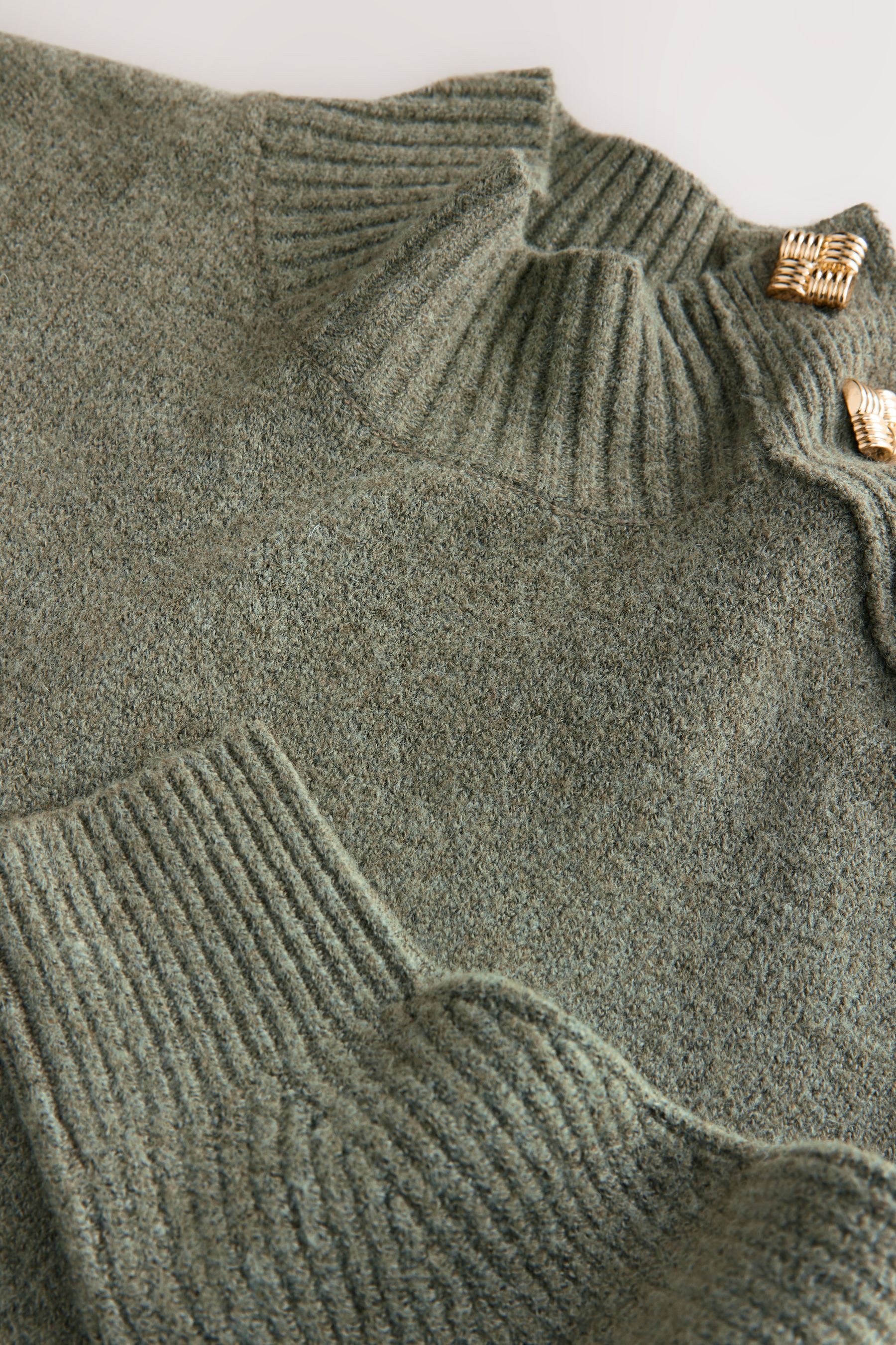 Next Midikleid Midi-Strickkleid mit Stehkragen (1-tlg)