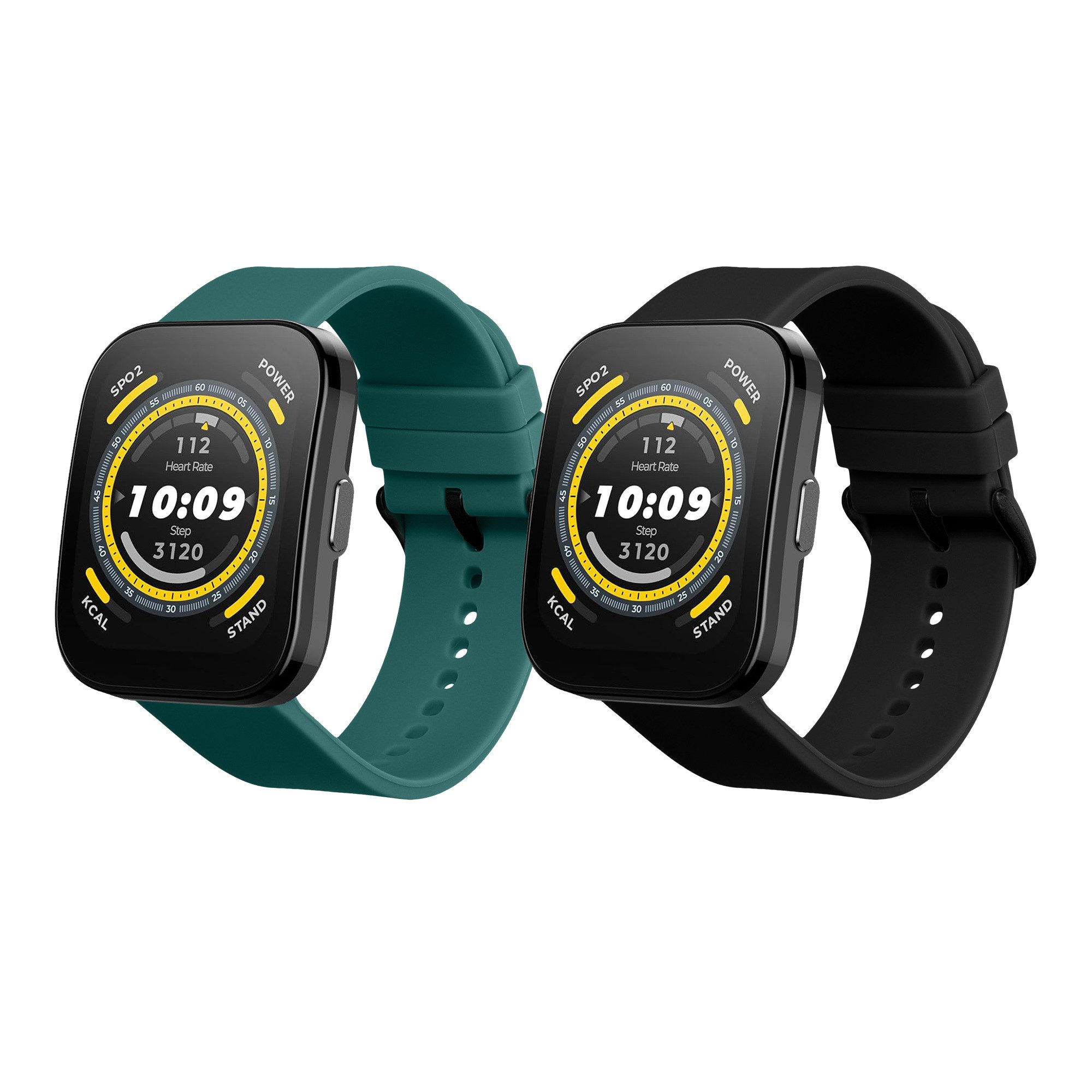 kwmobile 2x Uhrenarmband für Huami 22mm Amazfit Bip 6 / Bip 5 Unity / Bip 5 / Smartwatch, 2-tlg., Fitnesstracker Band Set aus TPU Silikon - Ersatzarmband Smartwatch