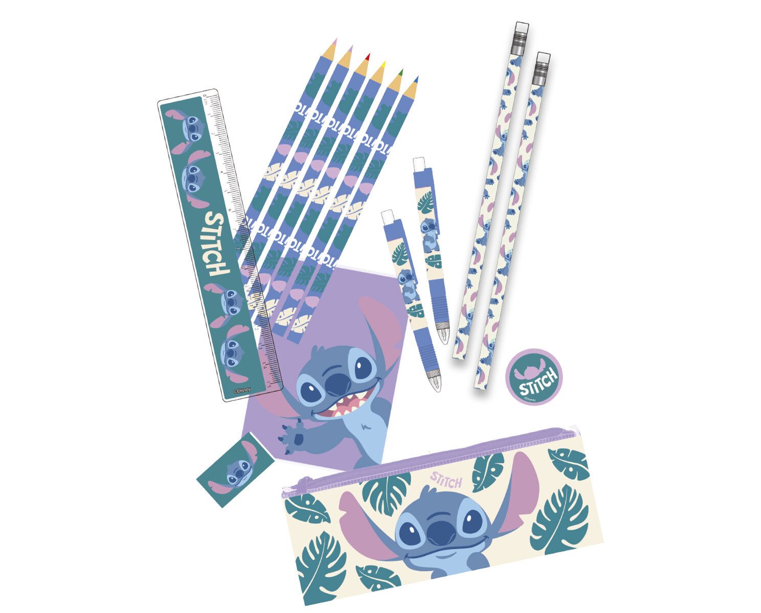 Lilo & Stitch Federmäppchen Schreibwarenset 15-teilig mit Federmäppchen und Zubehör, (15-tlg) – Bild 3 von 5