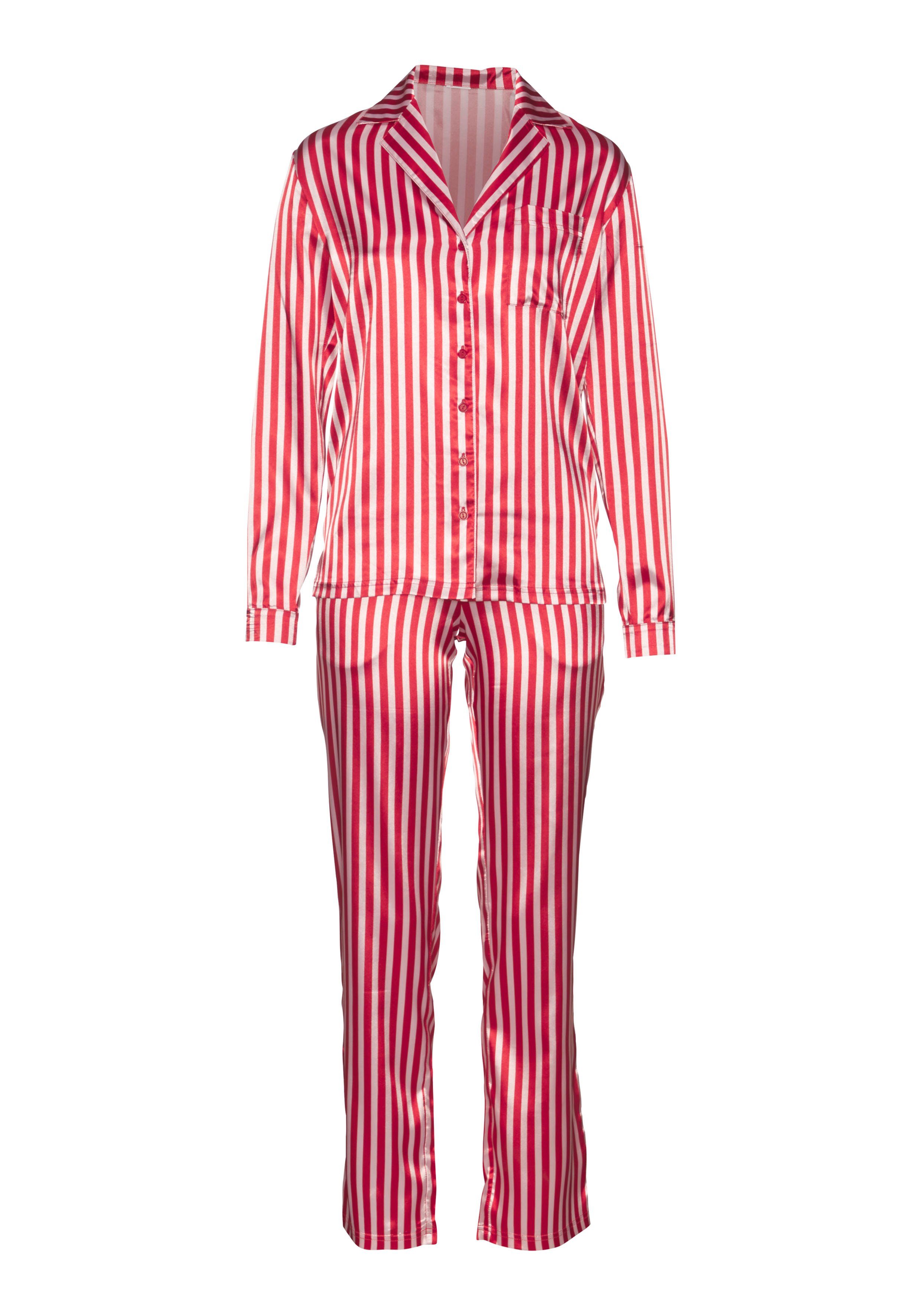 Wäsche/Bademode Pyjamas LASCANA Pyjama mit Streifenmuster