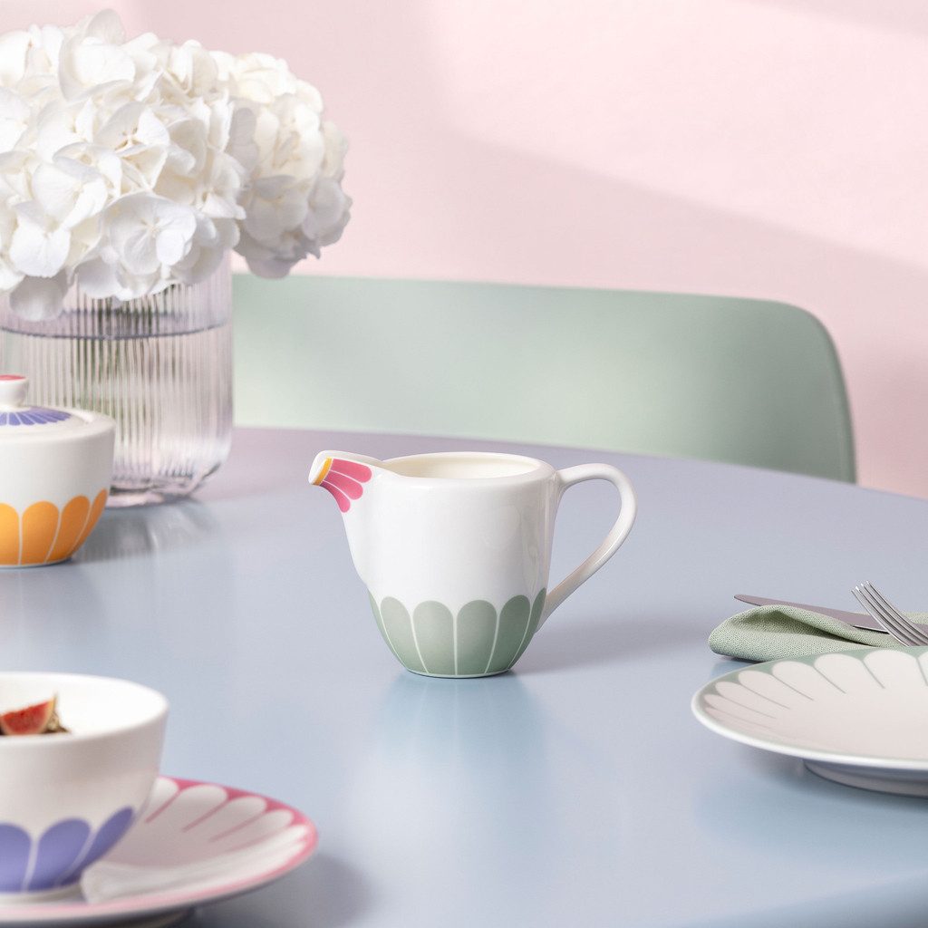 Villeroy & Boch Milchkännchen Fleur couleur Milchkännchen 13,5x8x9cm, (1-St), Premium Porcelain, mikrow.- & spülm.sicher, Made in Germany