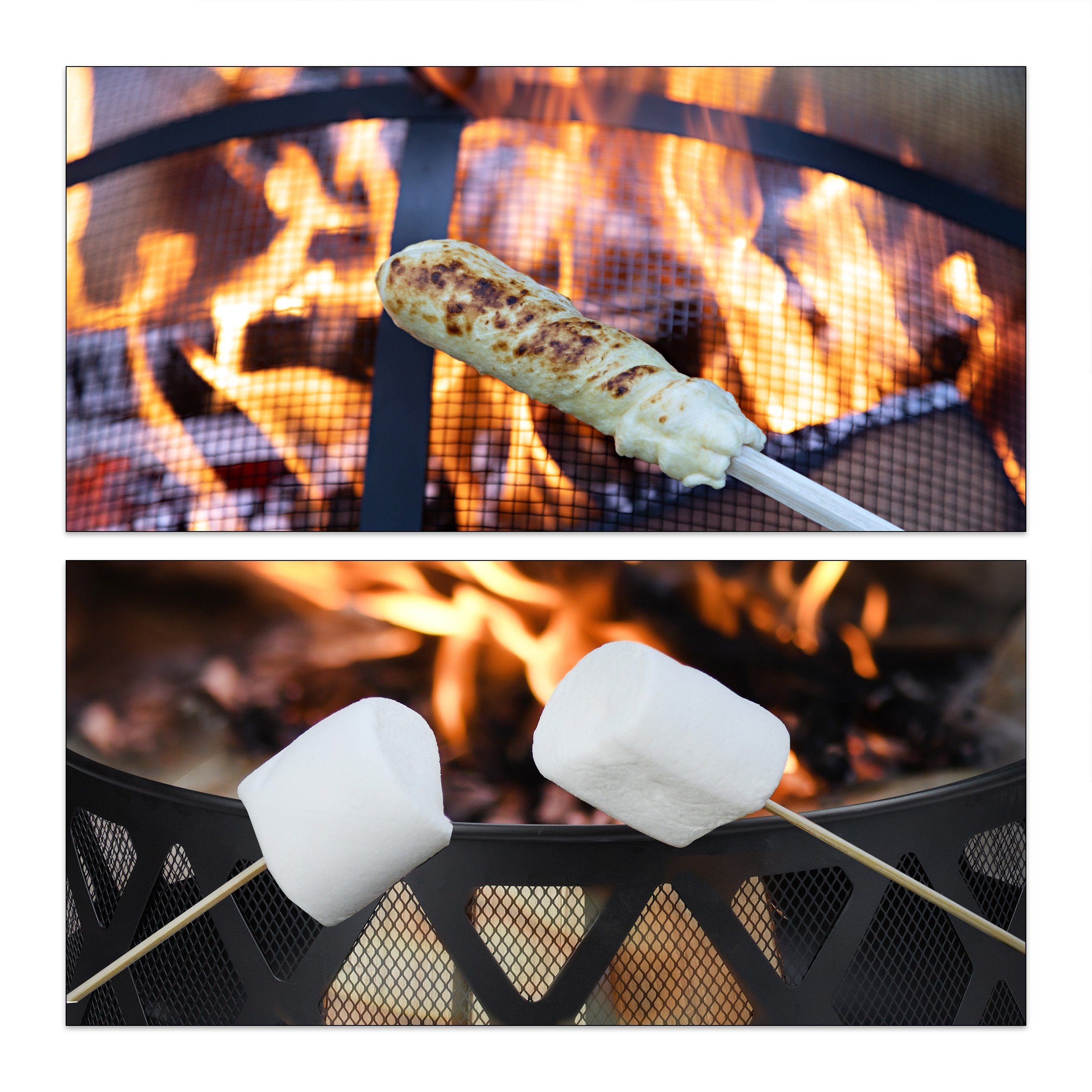 relaxdays fire bowl with spark screen