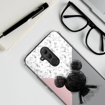 DeinDesign Handyhülle Disney Marmor Mickey Mouse Mickey Mouse Scribble, Huawei Mate 20 Lite Silikon Hülle Bumper Case Handy Schutzhülle