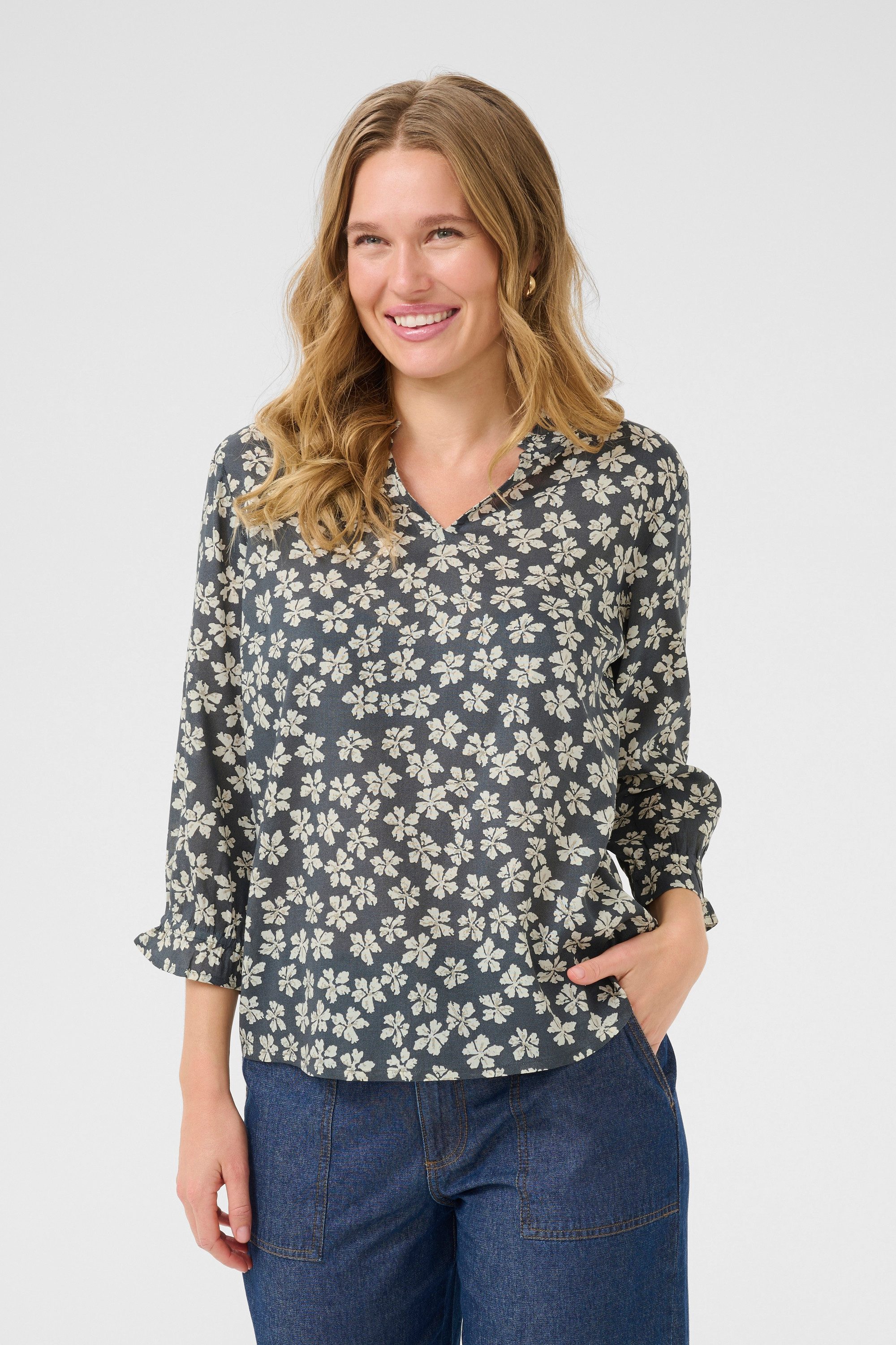 Langarmbluse Langarm-Bluse BPviolet