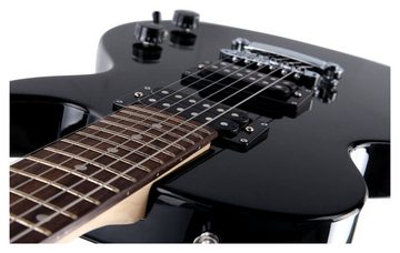 Rocktile E-Gitarre L-100 elektrische Gitarre, Single Cut, Spar-Set, inkl. Amp, Gigbag, Kabel, Plektren, Schule & Gurt