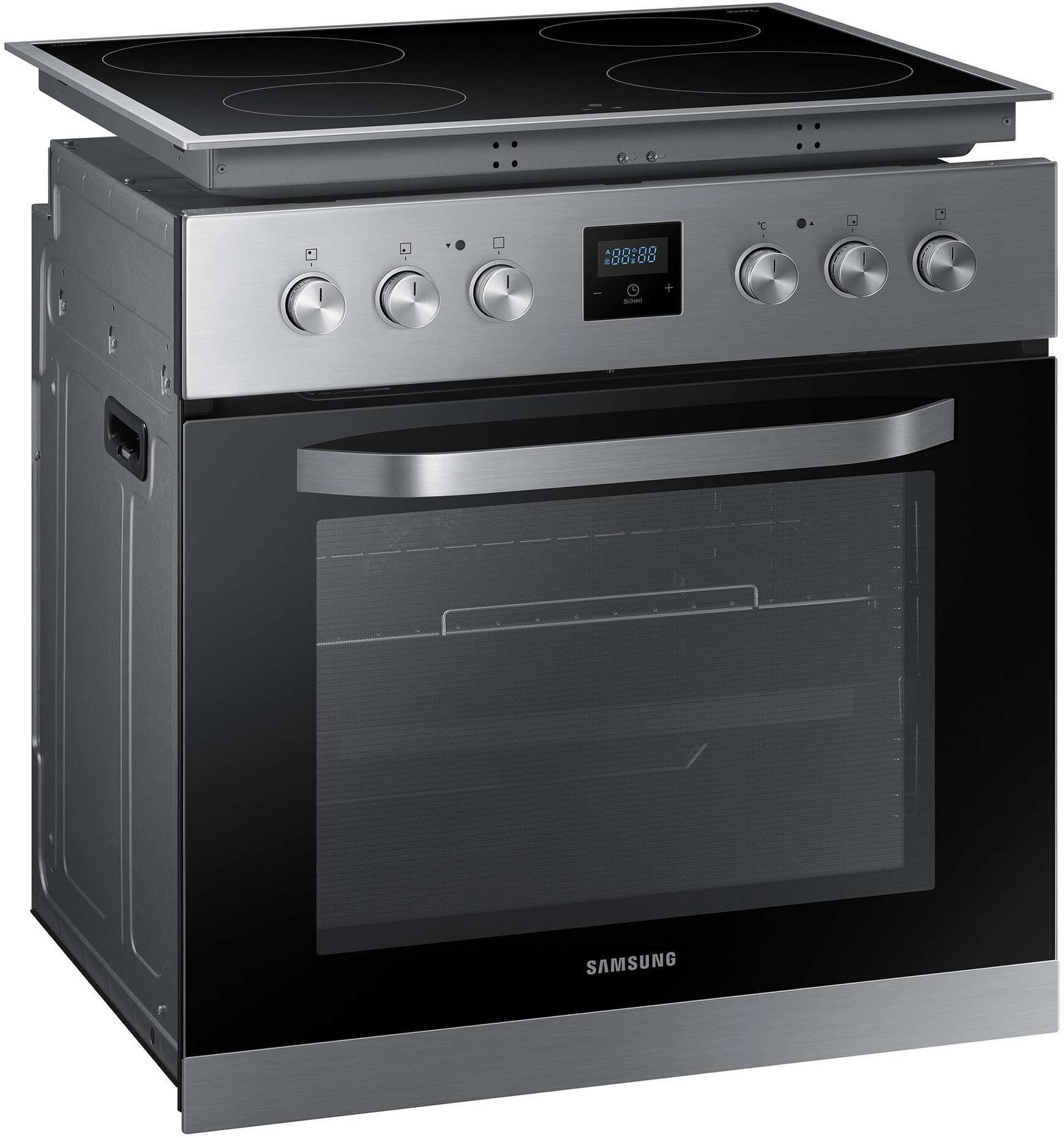 Samsung Induktions Herd-Set F-NB69R5701RS, mit 1-fach-Teleskopauszug, Herd-Set mit Induktion-Kochfeld, Soft Close, Teleskopvollauszug