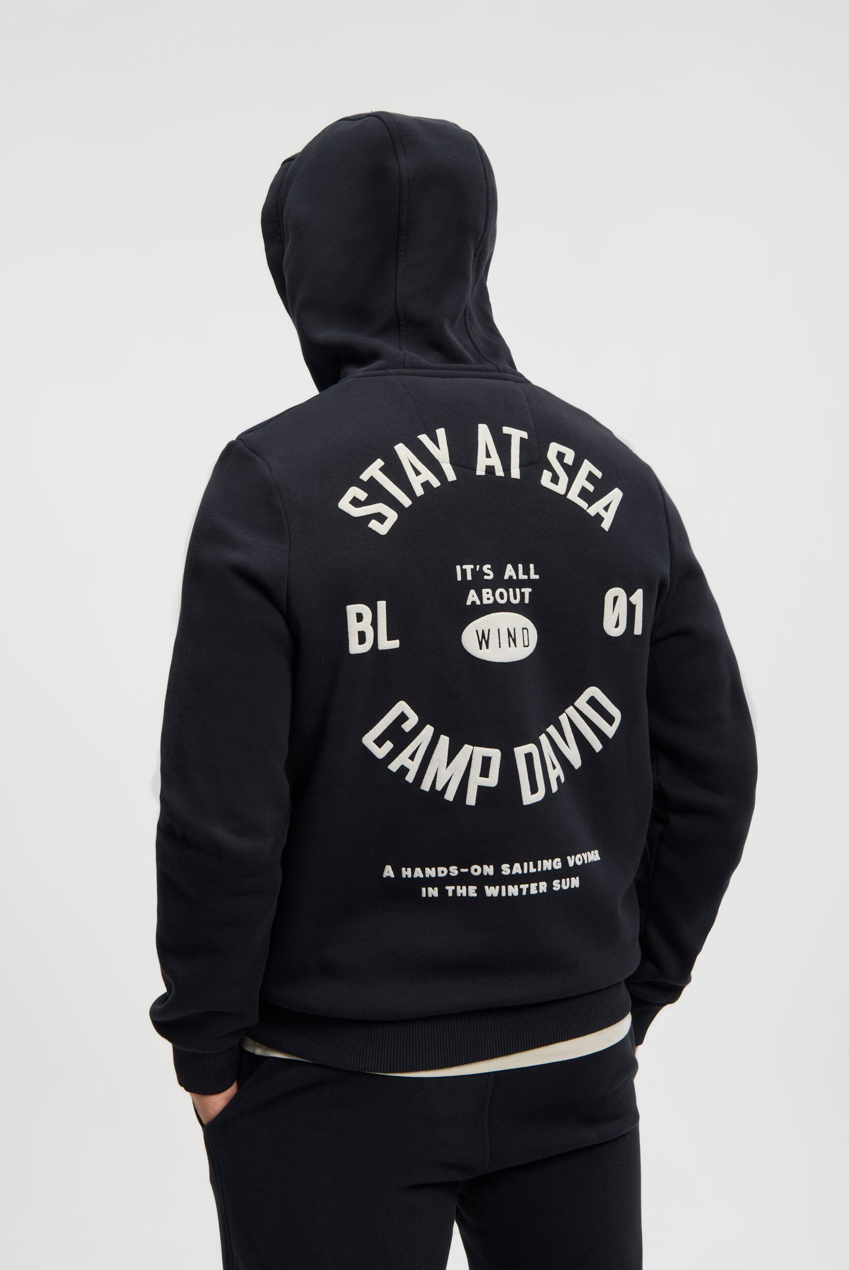 CAMP DAVID Kapuzensweatshirt mit reflektierenden Details