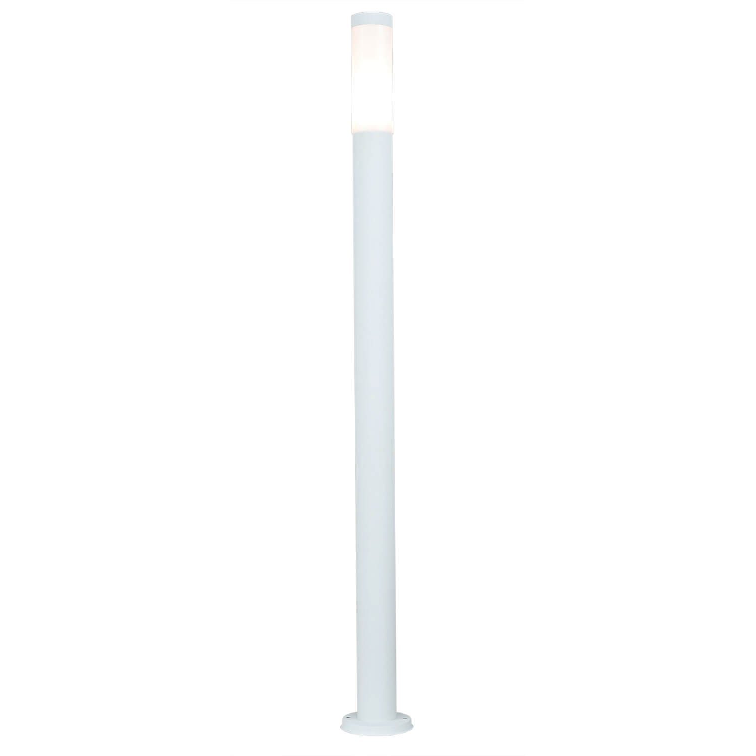 Weiß Außen-Stehlampe BRIGHTON, Einfahrt Leuchtmittel, 110 cm ohne Garten IP44 Wegeleuchte Licht-Erlebnisse Lampe