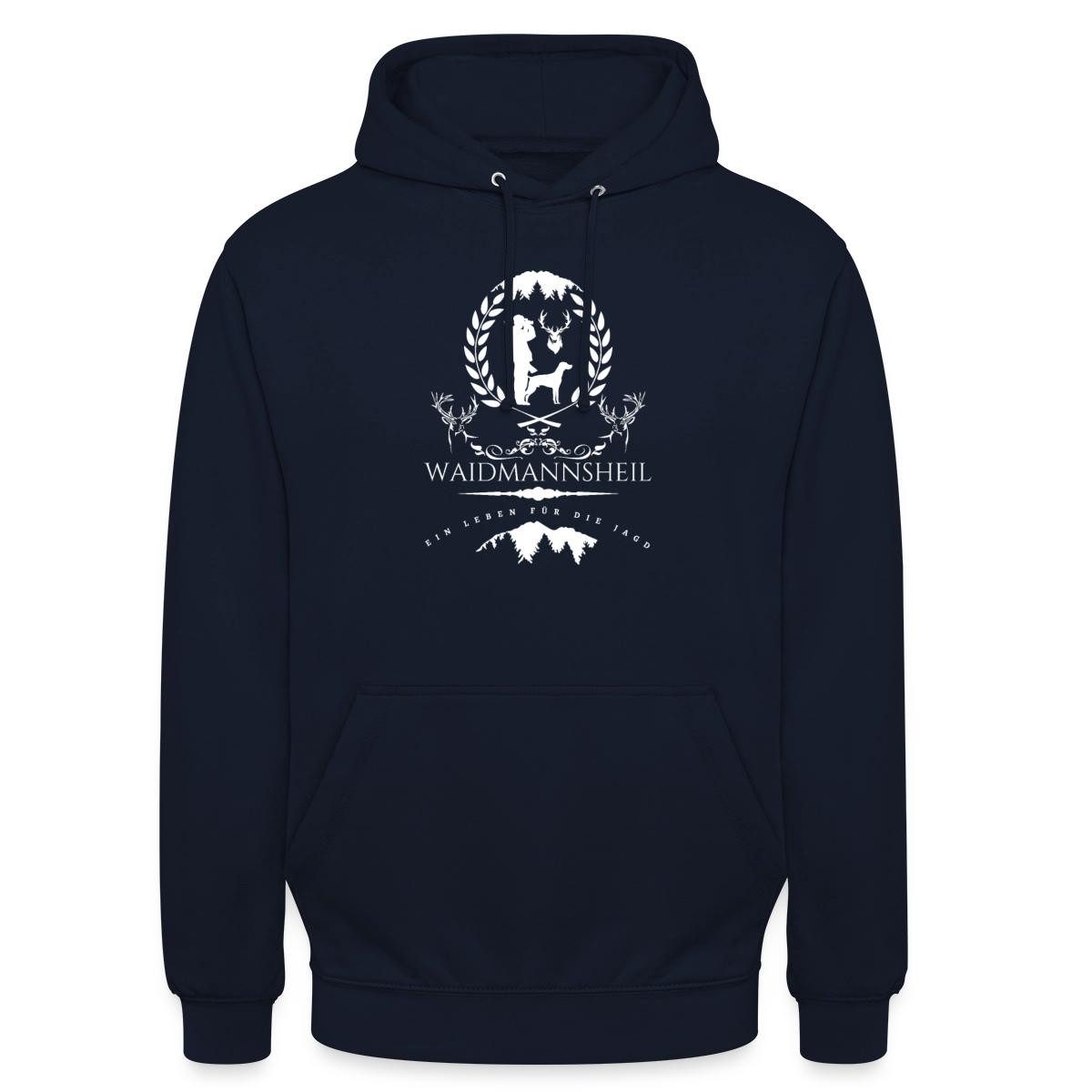 Spreadshirt Hoodie Waidmannsheil, Ein Leben für die Jagd Unisex Hoodie (1-tlg)