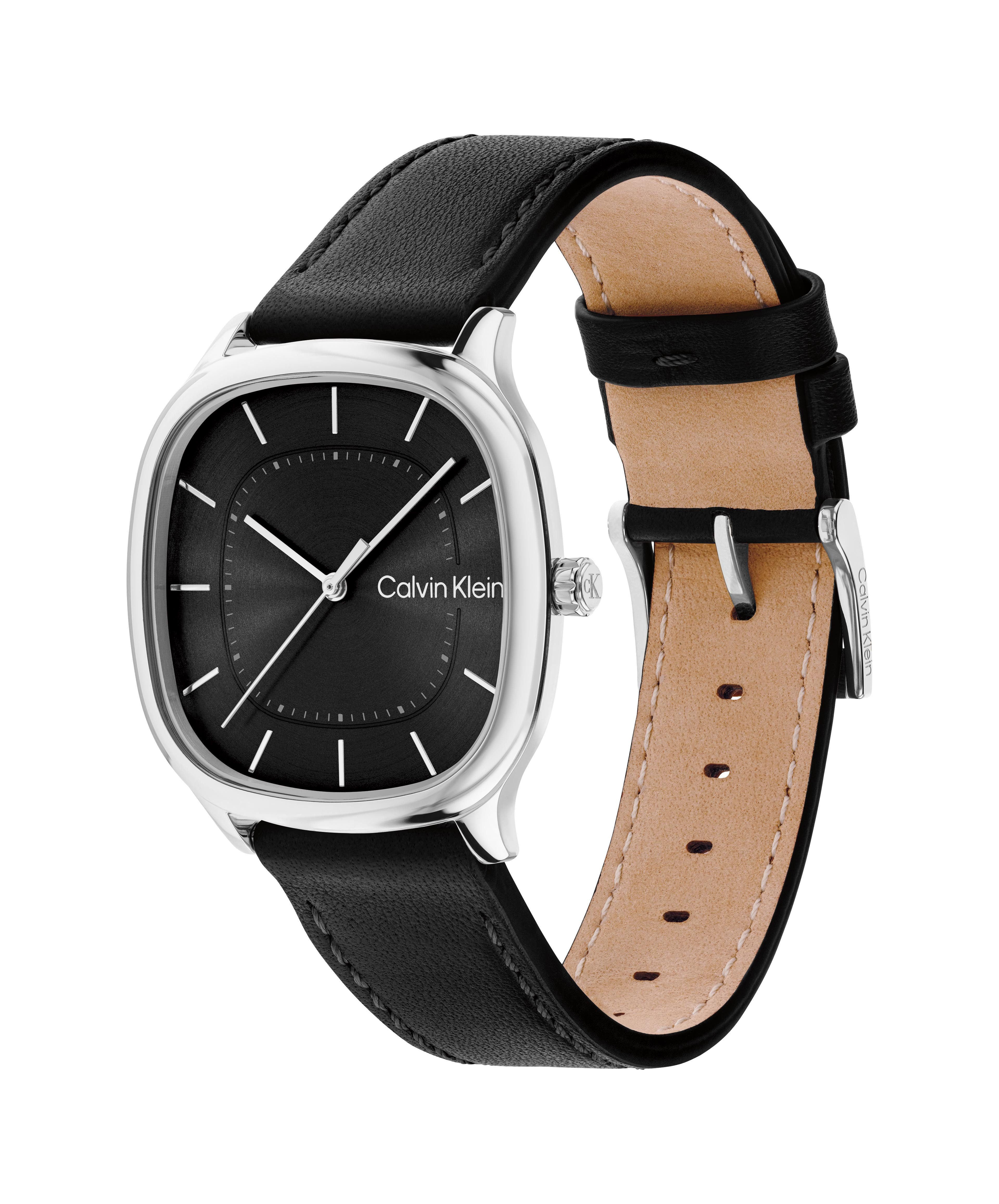 Calvin Klein Quarzuhr CK SHAPE 25200577, Armbanduhr, Damenuhr, Herrenuhr, Lederarmband, analog