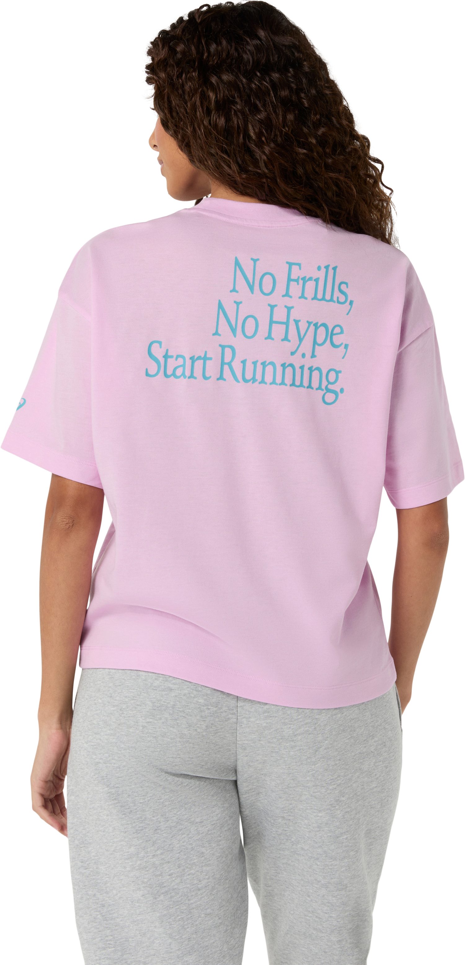 Asics Laufshirt RUNNER MESSAGE GRAPHIC RELAXED TEE mit Start Running auf Vorder- und Rückseite