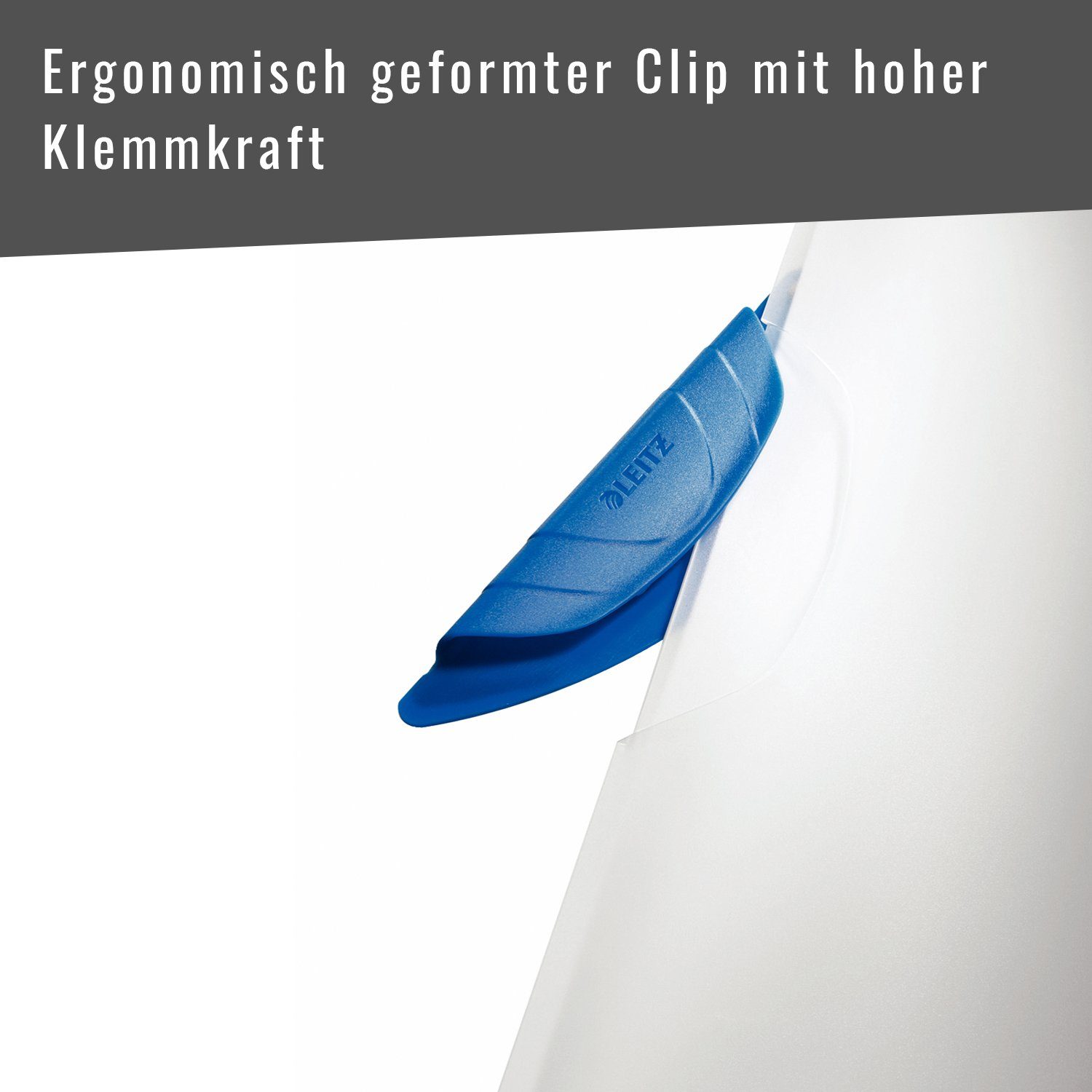 hoher bis Blatt Schulheft g/m), Klemmkraft f blau zu LEITZ ColorClip Clip (80 Hefter, 30 mit