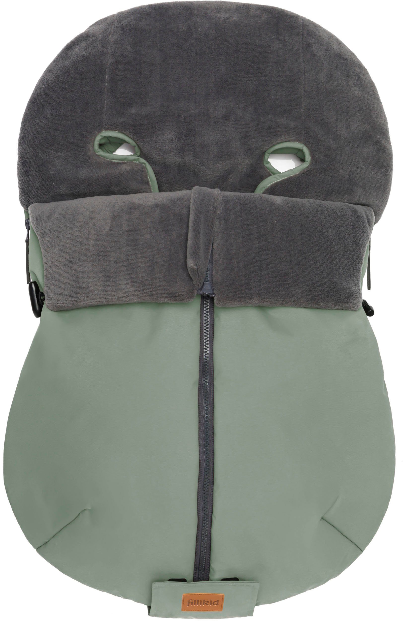 Fillikid Fußsack Sella Elite, Winterfußsack, salbei, für Babyschalen