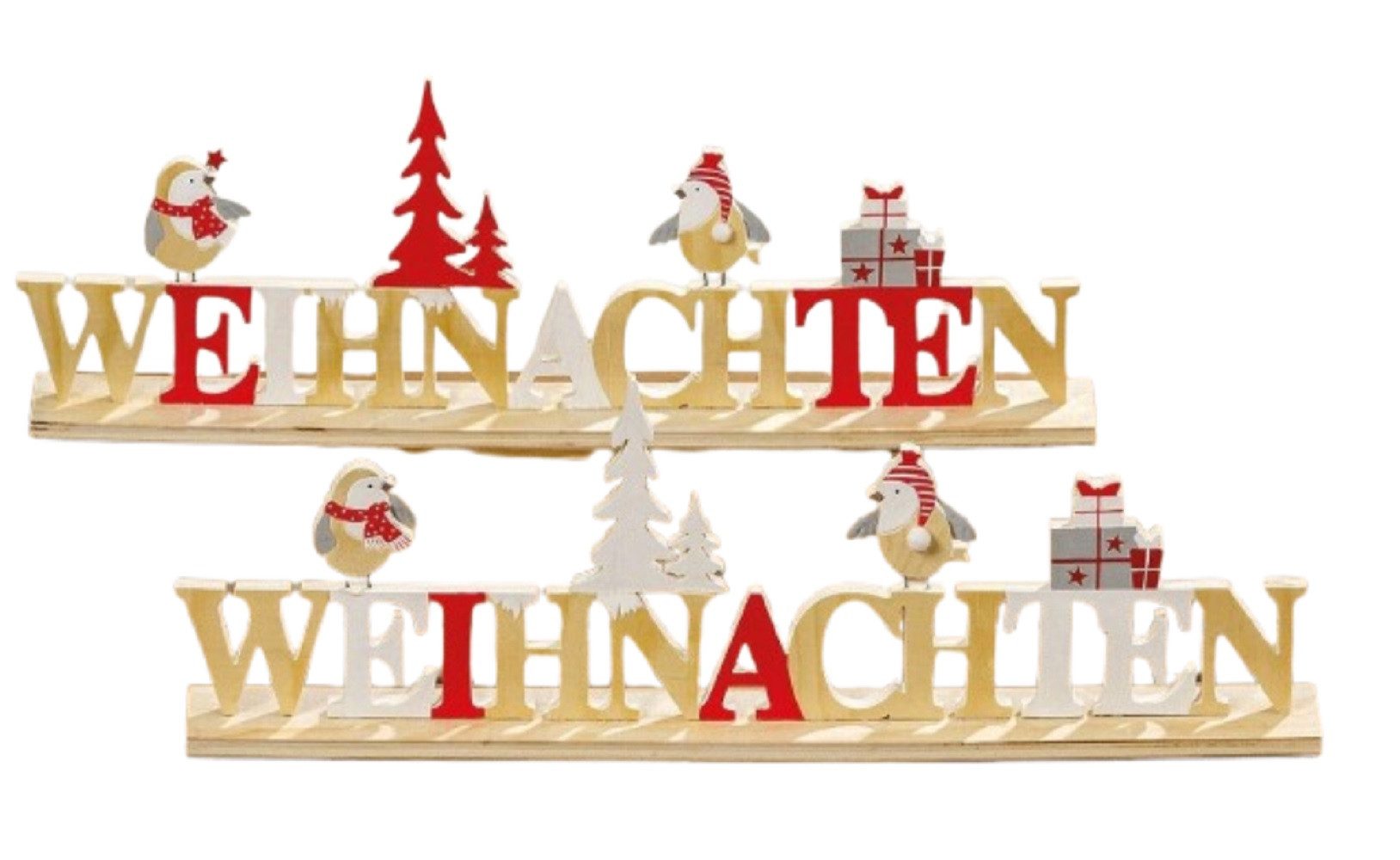 BOLTZE GRUPPE GmbH Deko-Schriftzug Dekoaufsteller Fietii Schriftzug Weihnachten L.46 cm Stückpreis