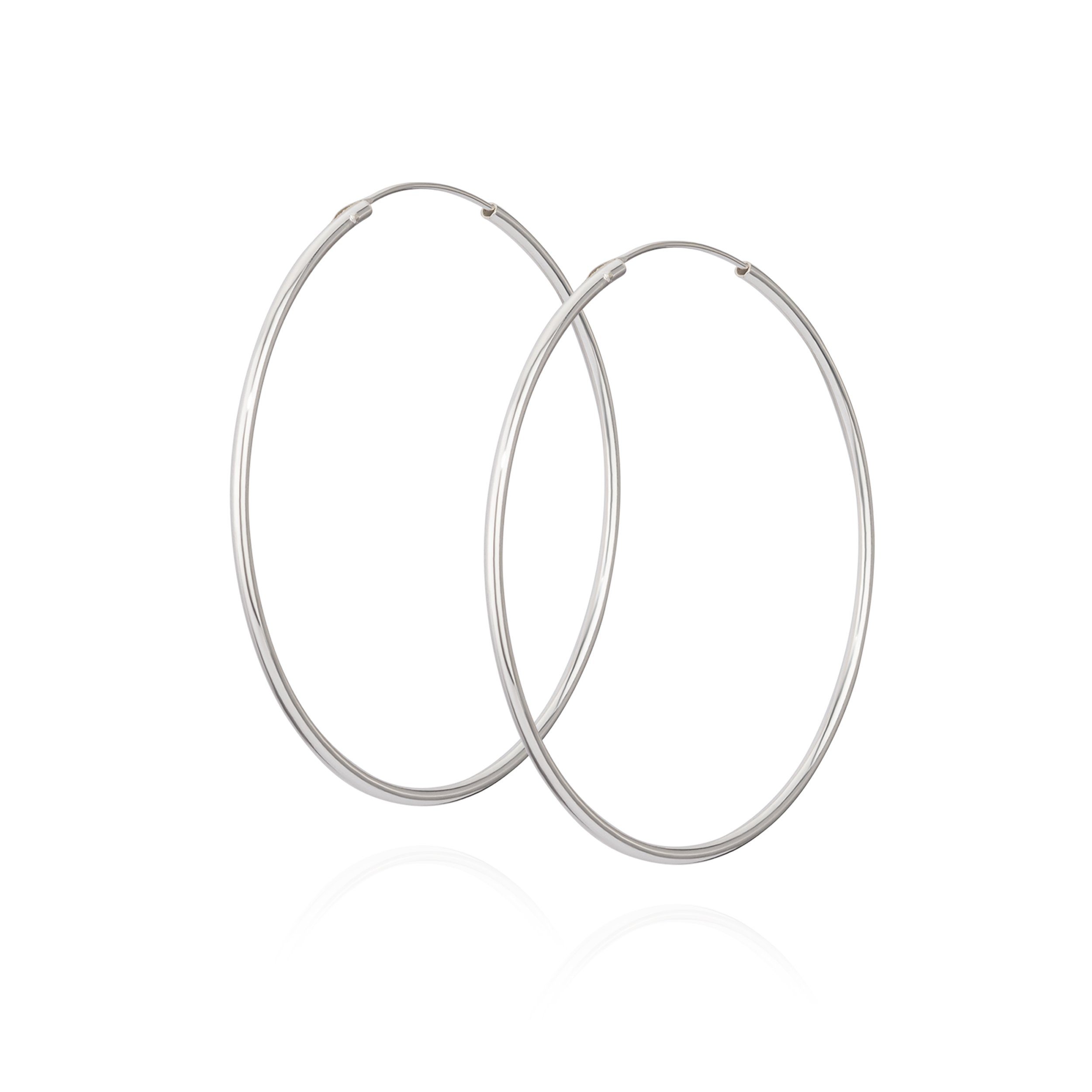Paar Creolen Paar 925 Sterling Silber Creole Ohrringe Ohrschmuc