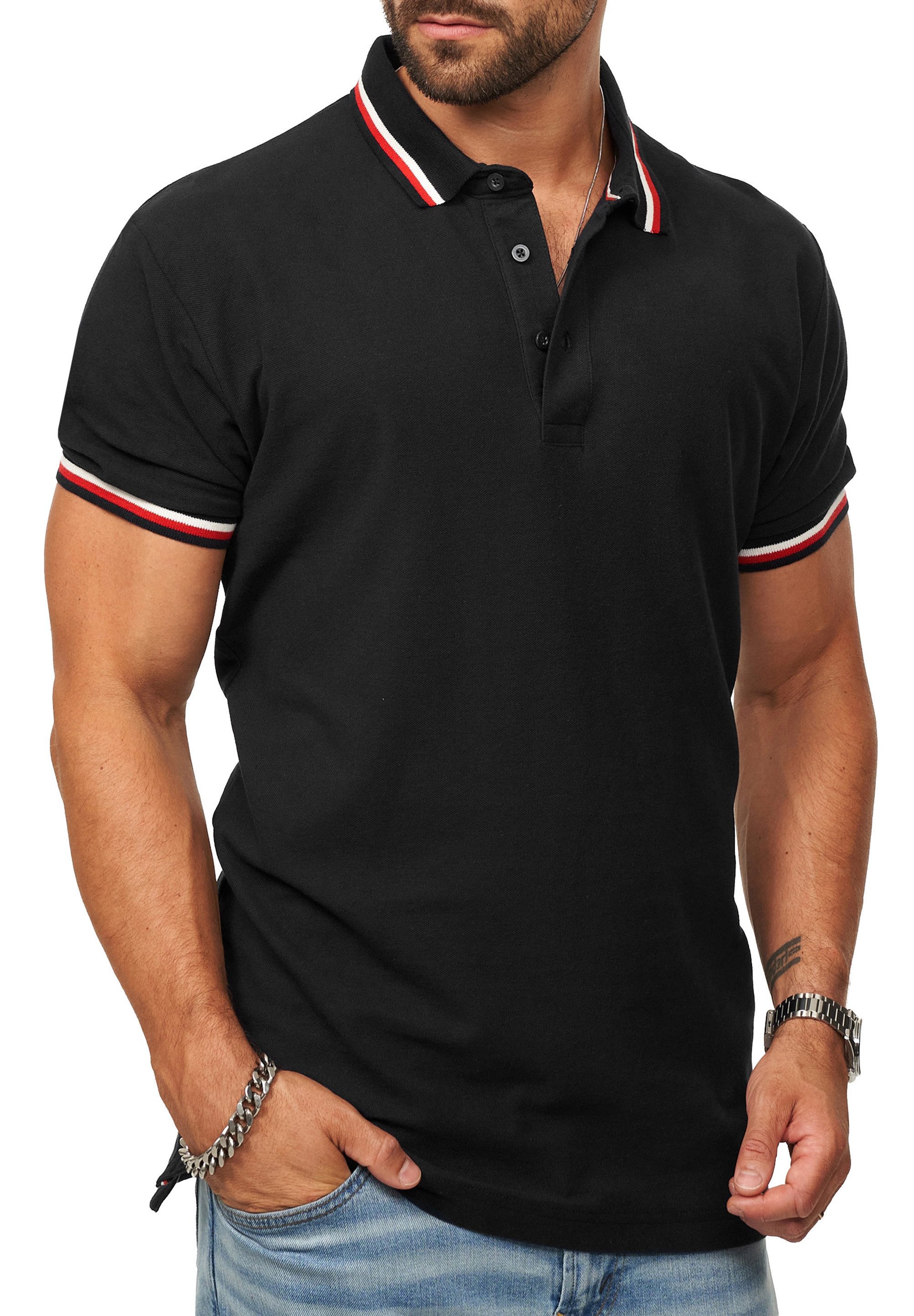 DAILY COTTON Poloshirt in Kurzarm als Polo T-Shirt aus 100% Baumwolle - Polo-Hemd für Herren Männer Polohemd im Regular-Fit in Piqué-Qualität