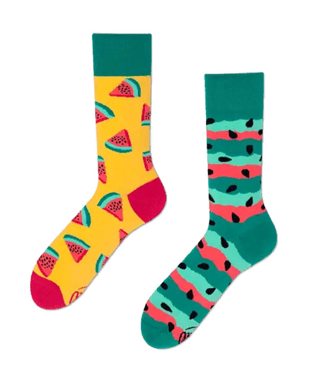 Many Mornings Freizeitsocken Many Mornings Socken Watermelon Splash (1 Paar, 1-Paar, 1 Paar) immer ein dismatching Paar