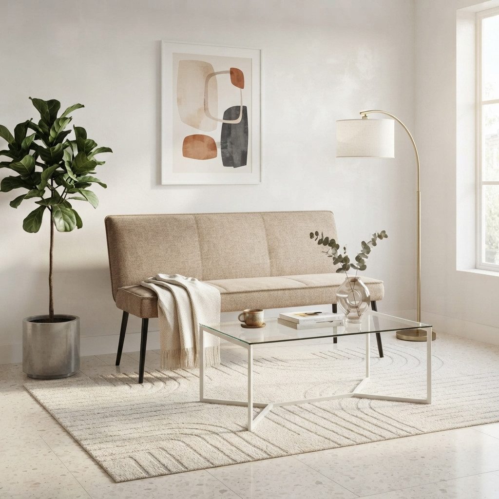 YOZI Sitzbank Essbank mit Taschenfederkern Dunkelgrau/Beige schwarze Metallbeine (Packung, nur Essbank), Frei im Raum stellar – Bild 2 von 5