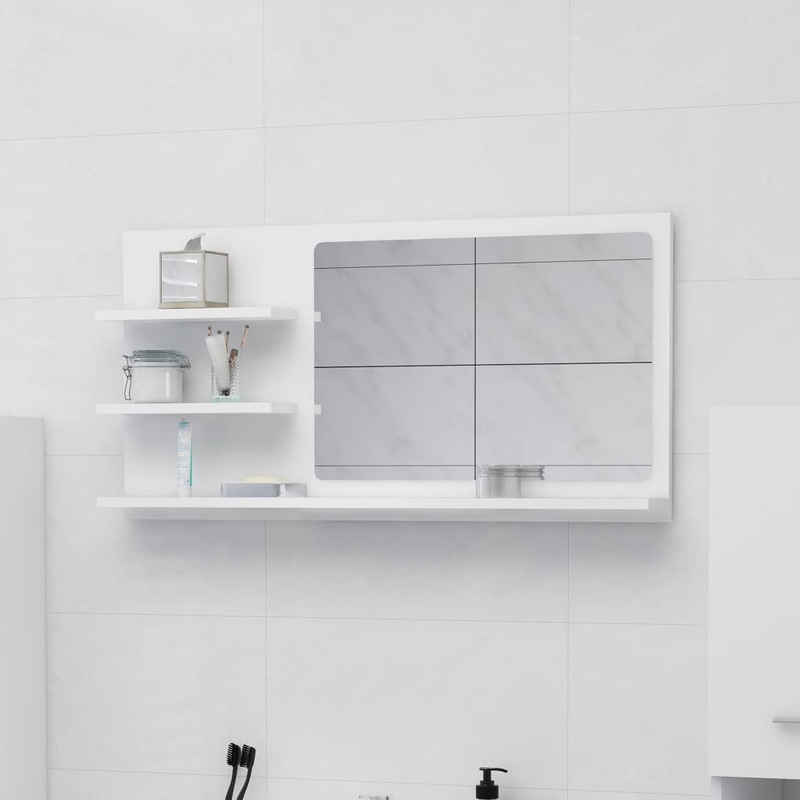 vidaXL Badezimmerspiegelschrank Badspiegel Weiß 90x10,5x45 cm Holzwerkstoff (1-St)