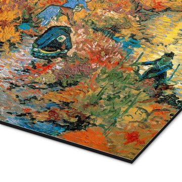 Posterlounge Alu-Dibond-Druck Vincent van Gogh, Der rote Weinberg, Wohnzimmer Mediterran Malerei