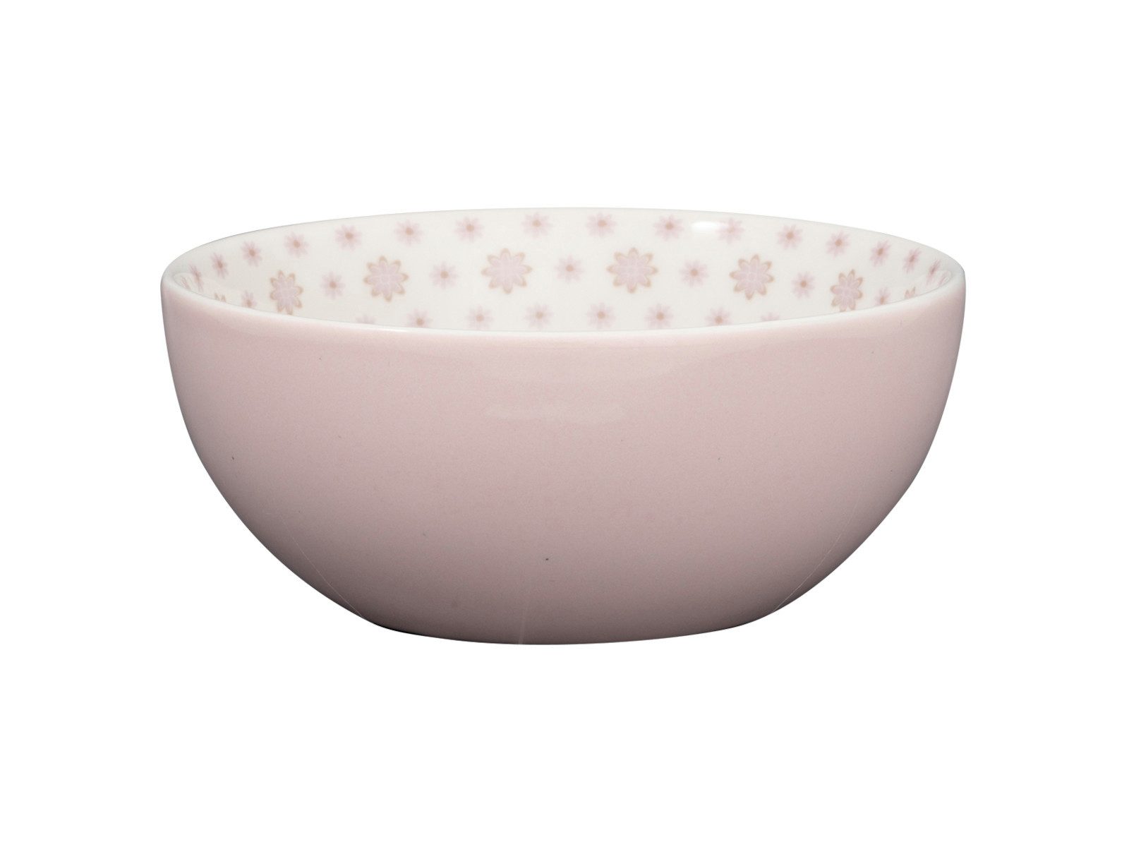 Greengate Müslischale Sina Müslischale dusty rose inside 14,5cm, Steinzeug, (Müslischalen)