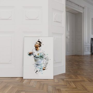 JUSTGOODMOOD Poster Premium ® Christiano Ronaldo Fußball Poster ·Wasserfarben· ohne Rahmen