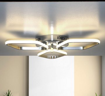 Lewima LED Deckenleuchte »Triberg« modern Design XXL Ø85cm groß Deckenlampe 39W ALU Satiniert, dimmbar mit Fernbedienung und Memory Funktion, Warmweiß / Kaltweiß einstellbar, ideal für Wohnzimmer Schlafzimmer, Energiesparlampe