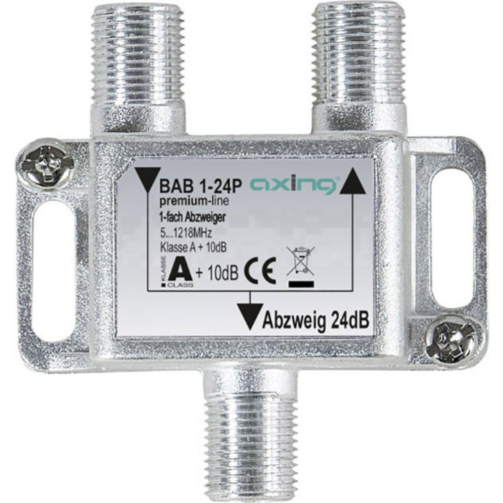Axing BAB 1-24P Kabel-TV Abzweiger 1-fach 5 - 1218 MHz TV-Kabel