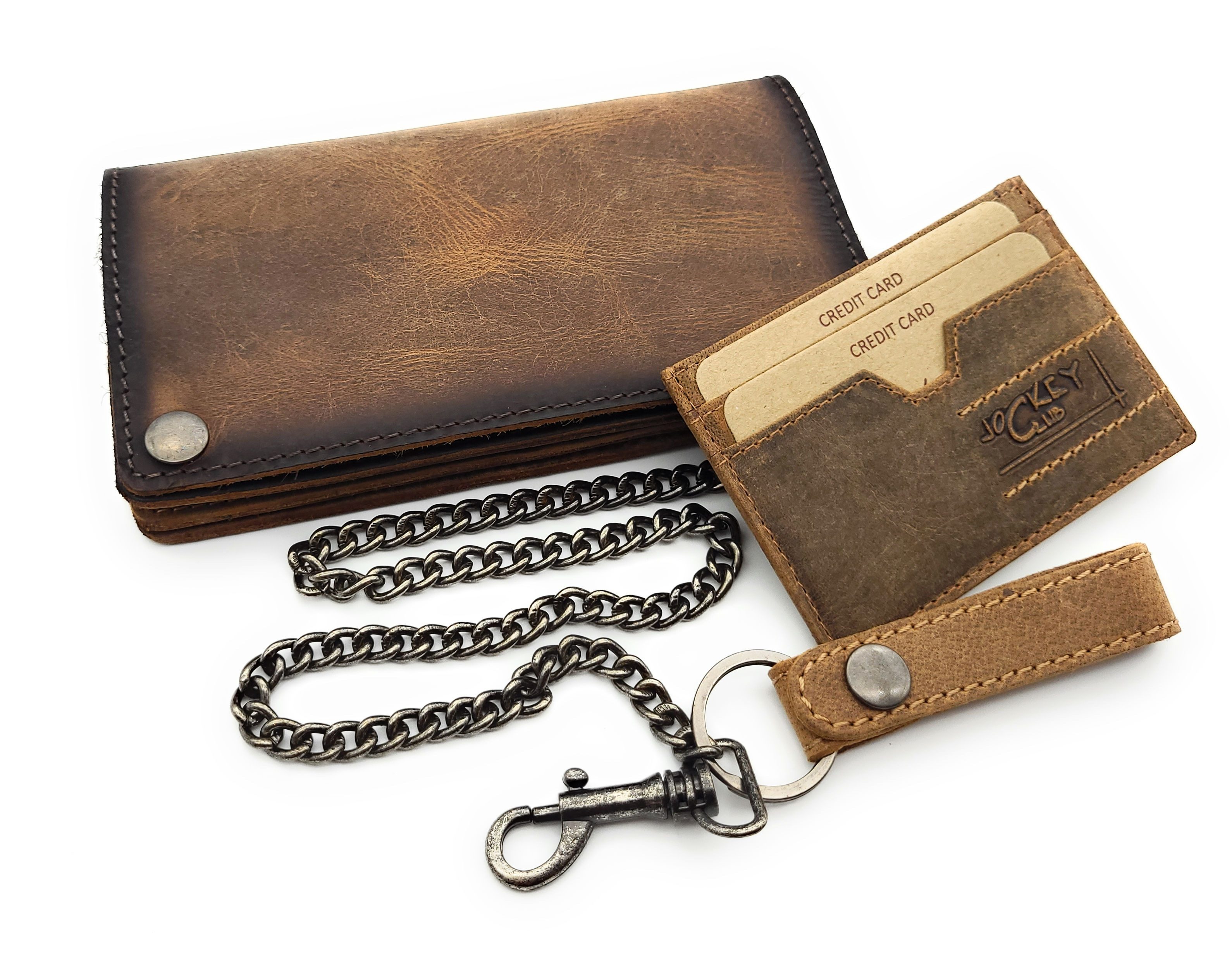 JOCKEY CLUB Geldbörse Biker Portemonnaie, echt Leder, mit Kette und RFID Sc günstig online kaufen