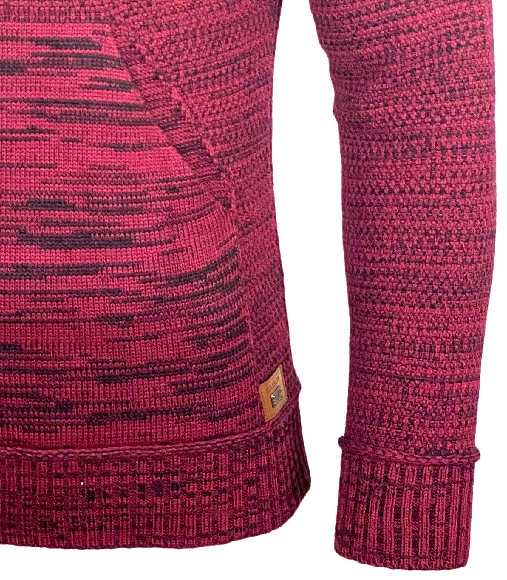 Baxboy Strickpullover Baxboy Herren Strick Pullover Kapuzenpullover Reißverschluss B_290