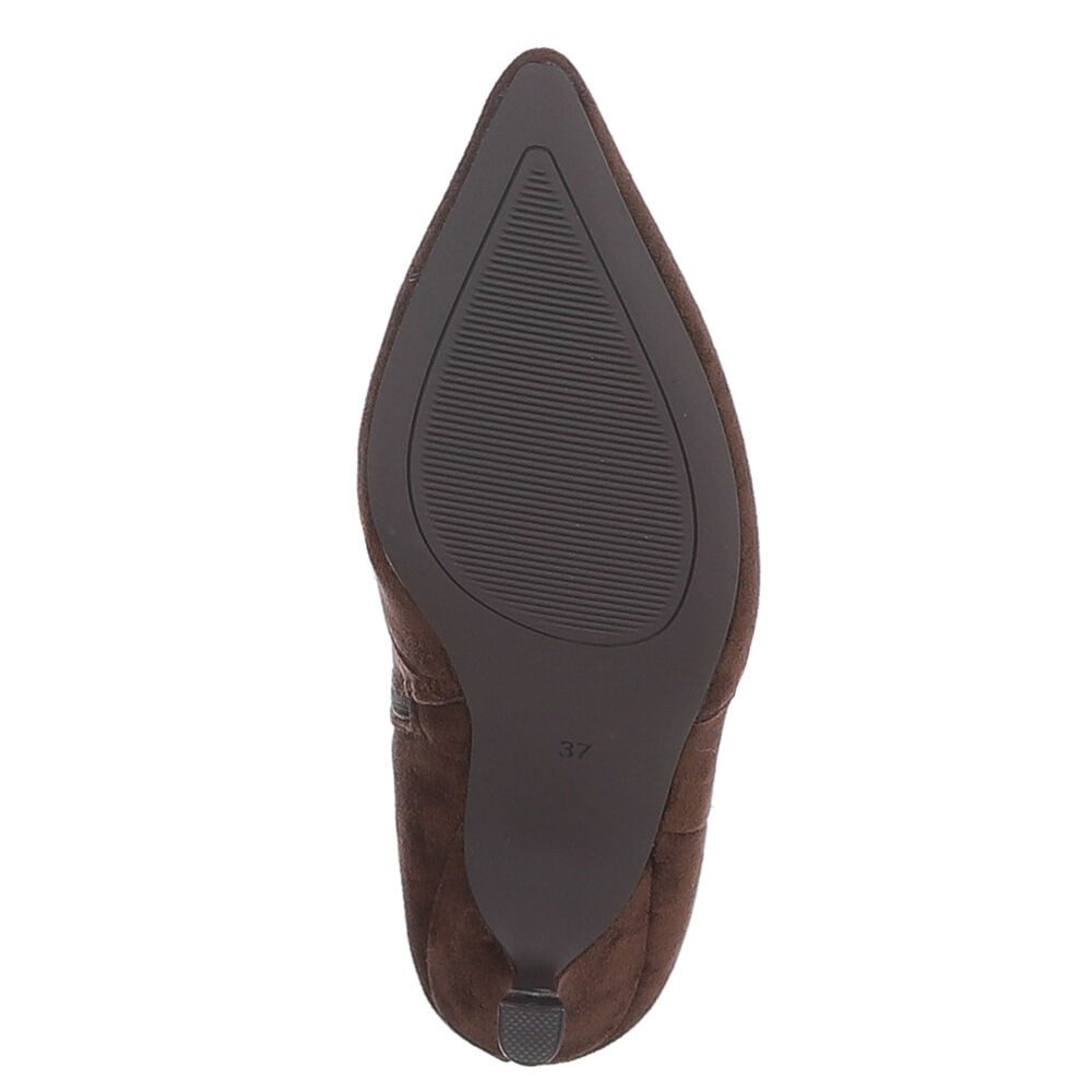 Ital-Design Elegante Stiefel mit Raffung für Damen im Alltag Stiefel (90515041) Pfennig-/Stilettoabsatz Stiefel in Bronze