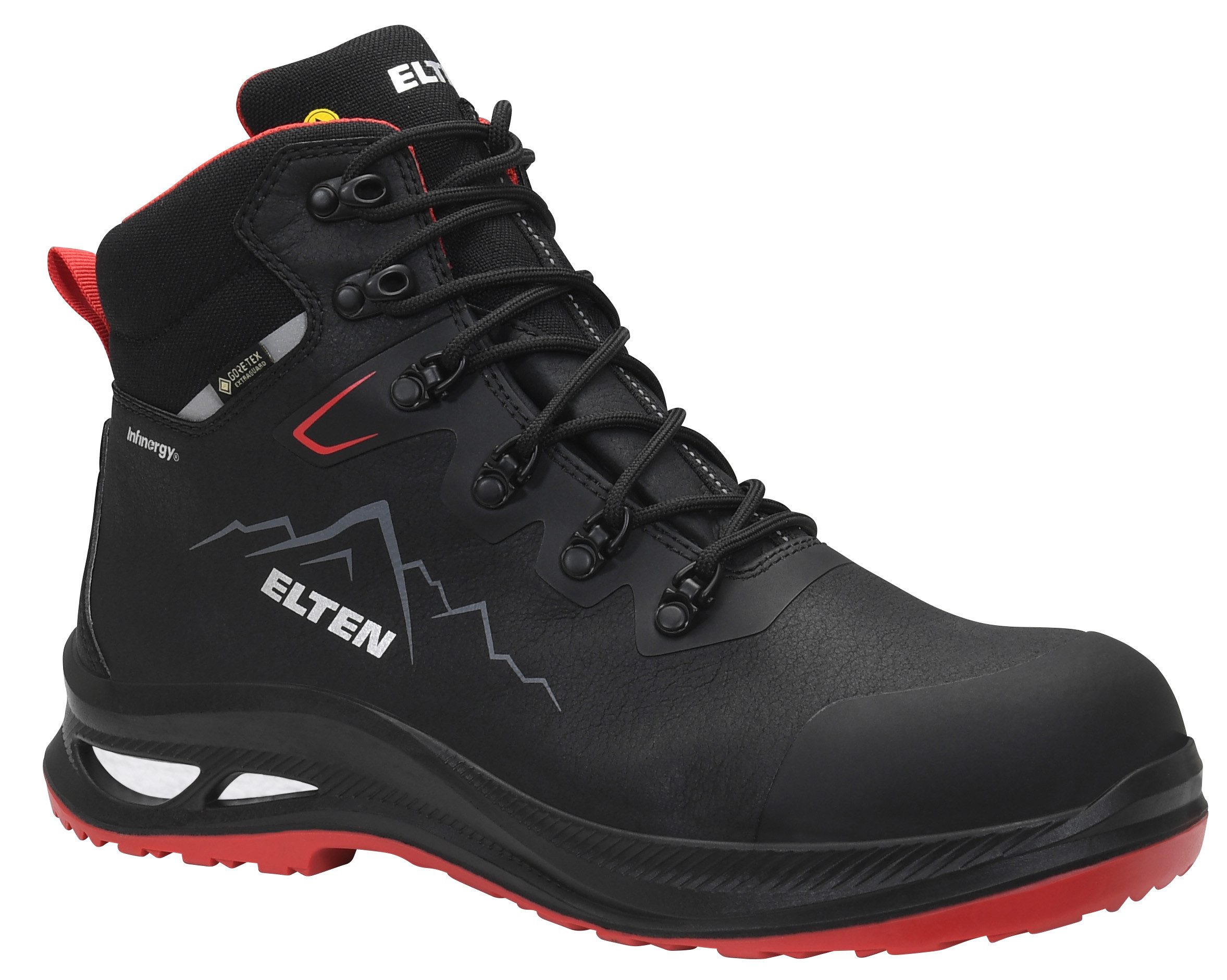 ELTEN NOLAN XXG GTX black-red Mid ESD S3S WR HI CI Защитные сапоги (Schuhkarton, Paar)