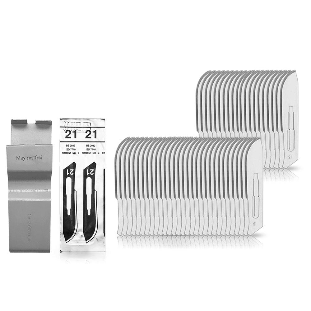 May Bastelmesserklinge 50 Stück Skalpellklingen Figur 21 aus Karbonstahl fü günstig online kaufen