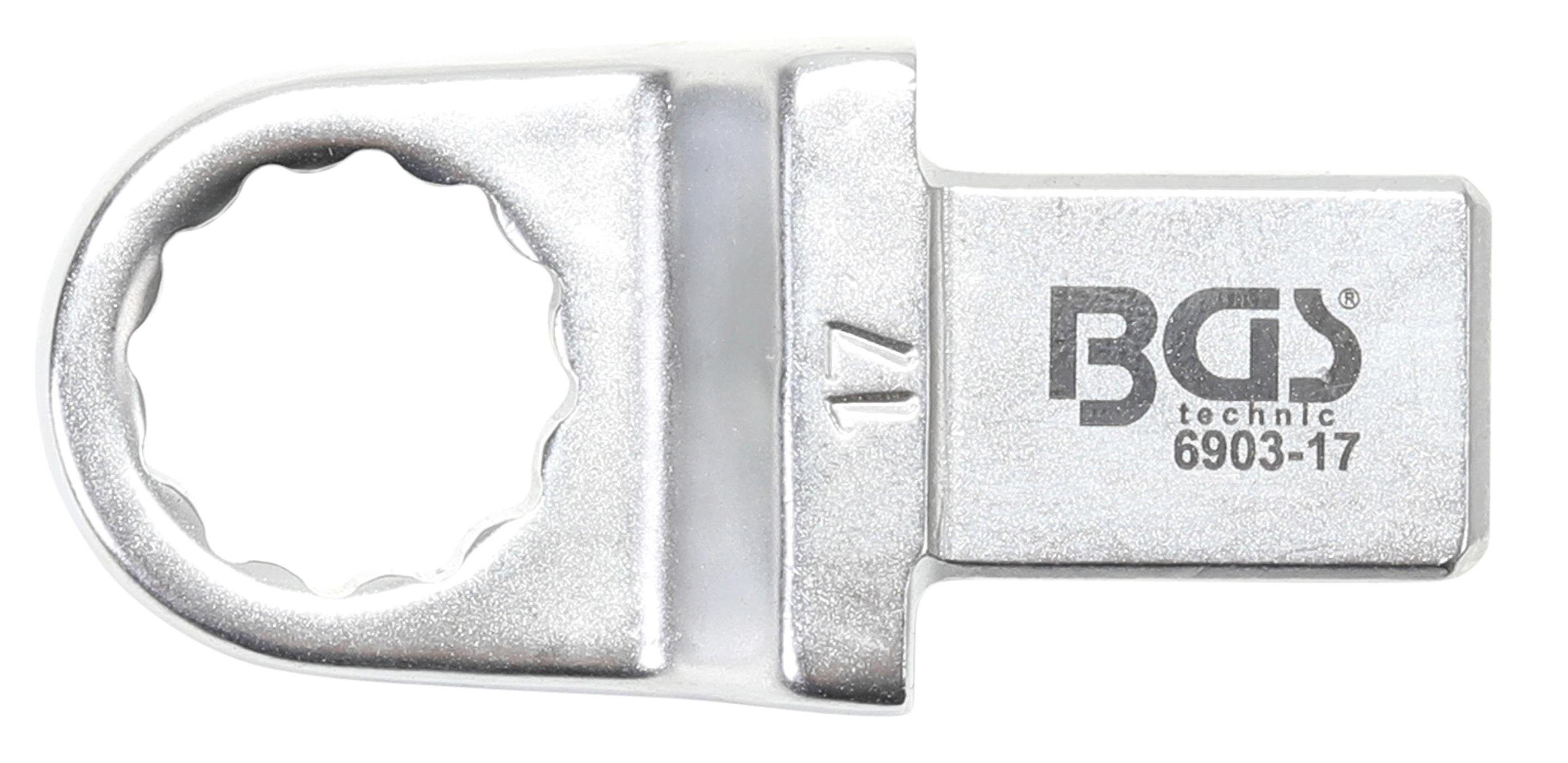 BGS technic Ausstechform Einsteck-Ringschlüssel, 17 mm, Aufnahme 14 x 18 mm