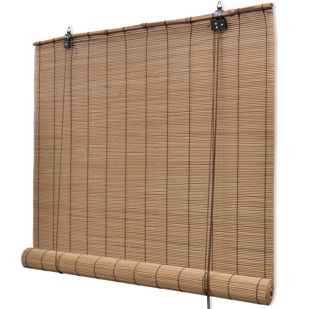 Rollo, vidaXL, Bambusrollo 100x220 cm Braun