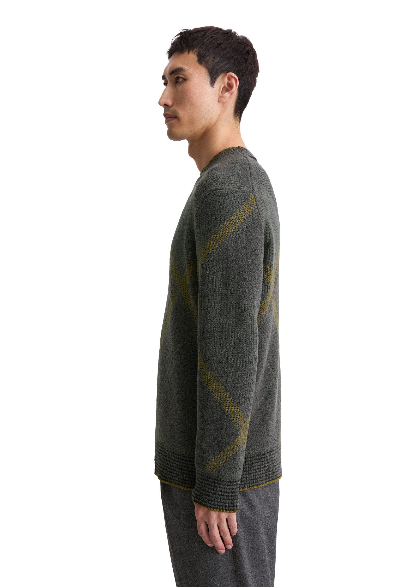 Marc O'Polo Rundhalspullover mit Farb- und Strukturmix günstig online kaufen