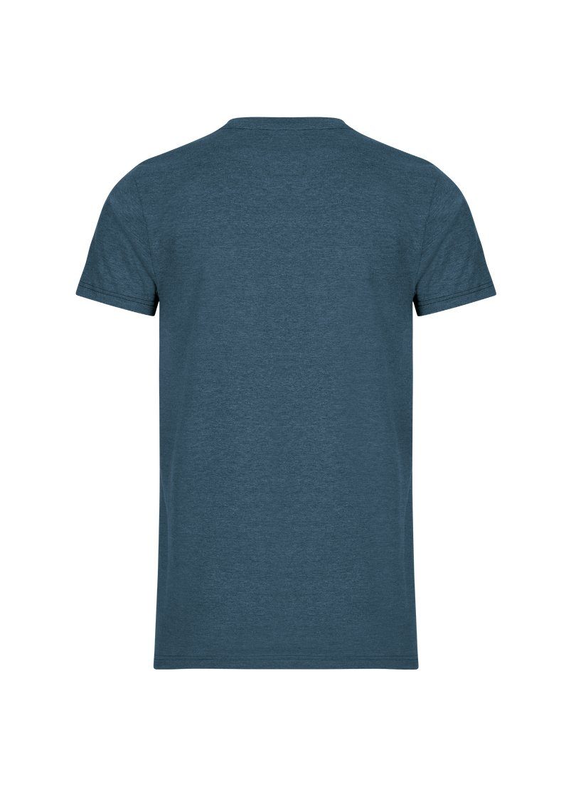 TRIGEMA T-Shirt Baumwolle Trigema jeans-melange aus Fit T-Shirt DELUXE Slim