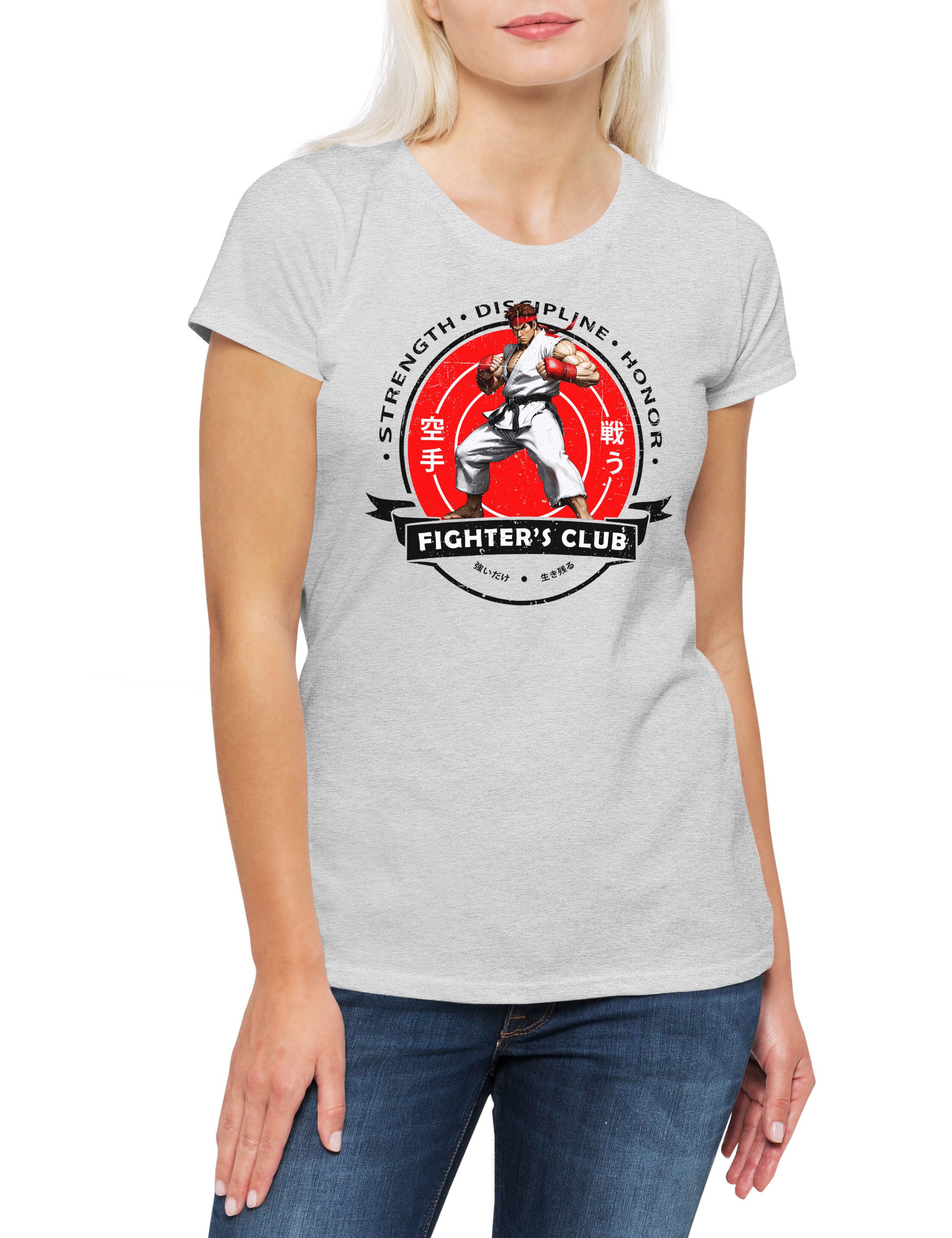 Print-Shirt Fighter's Club Ryu II Damen T-Shirt Fighter SF Karate Hadouken Street