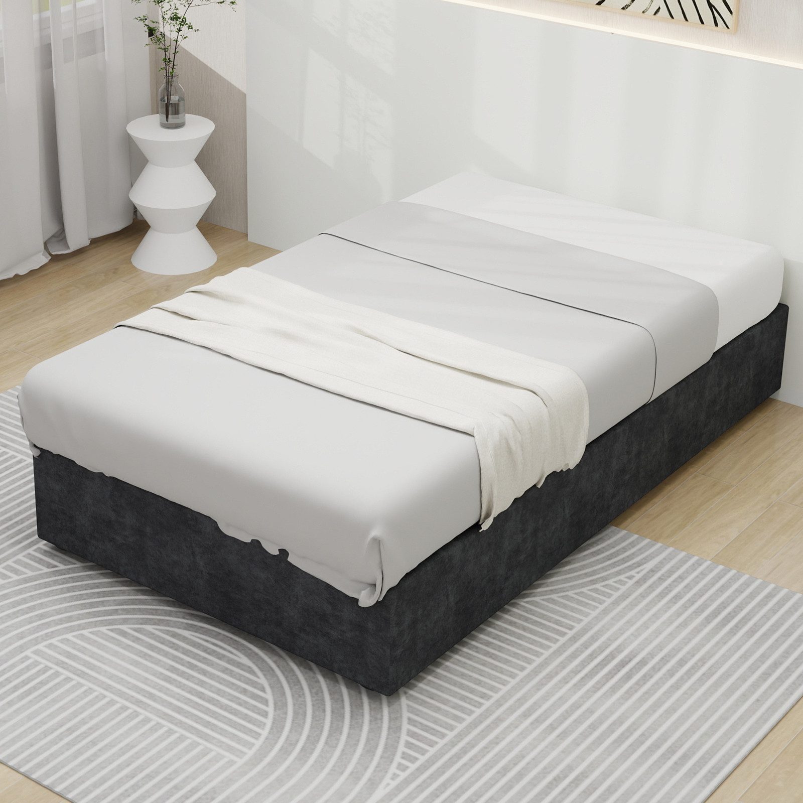BlingBin Polsterbett Jugendbett Kinderbett (1-tlg., mit großzügigem Stauraum), 90 x 200 cm(ohne Matratze und Kopfteil)