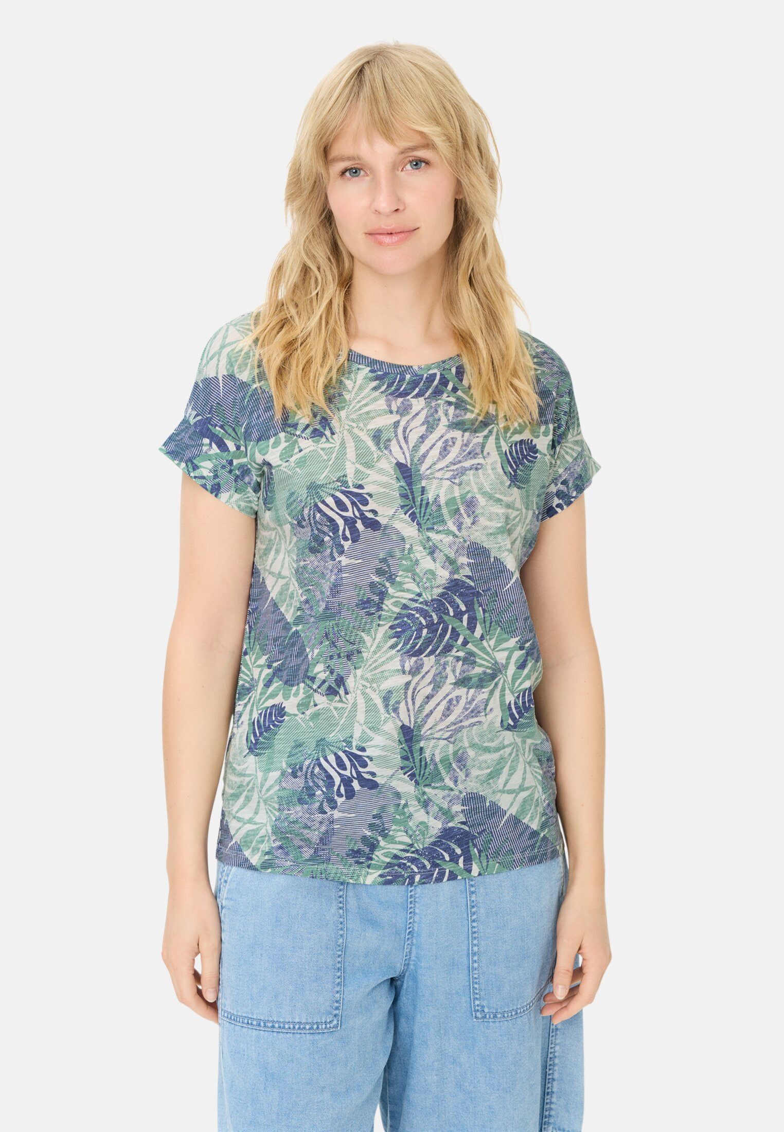 camel active T-Shirt mit Rundhalsausschnitt Kurzarm