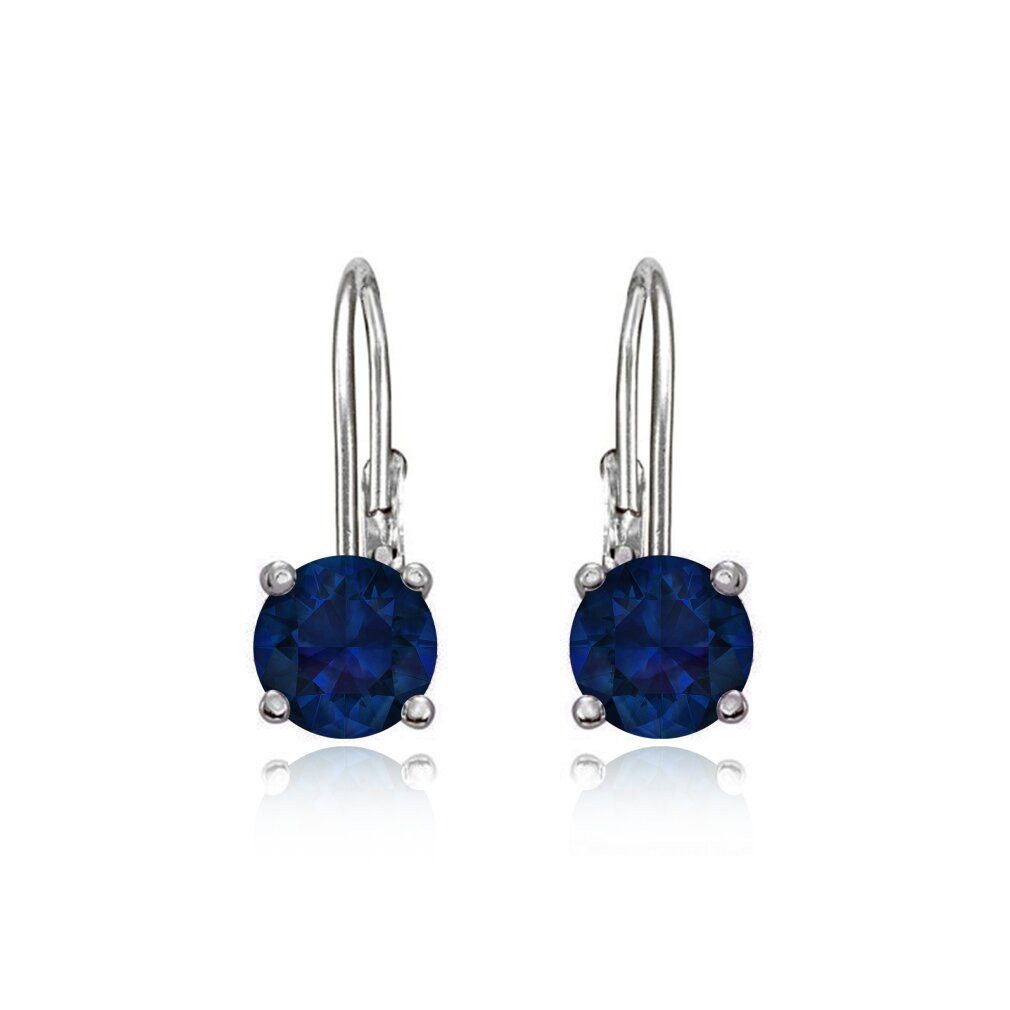 JVD Ohrring-Set Gentle silver earrings with dark blue zircons SVLE0620XH2M100