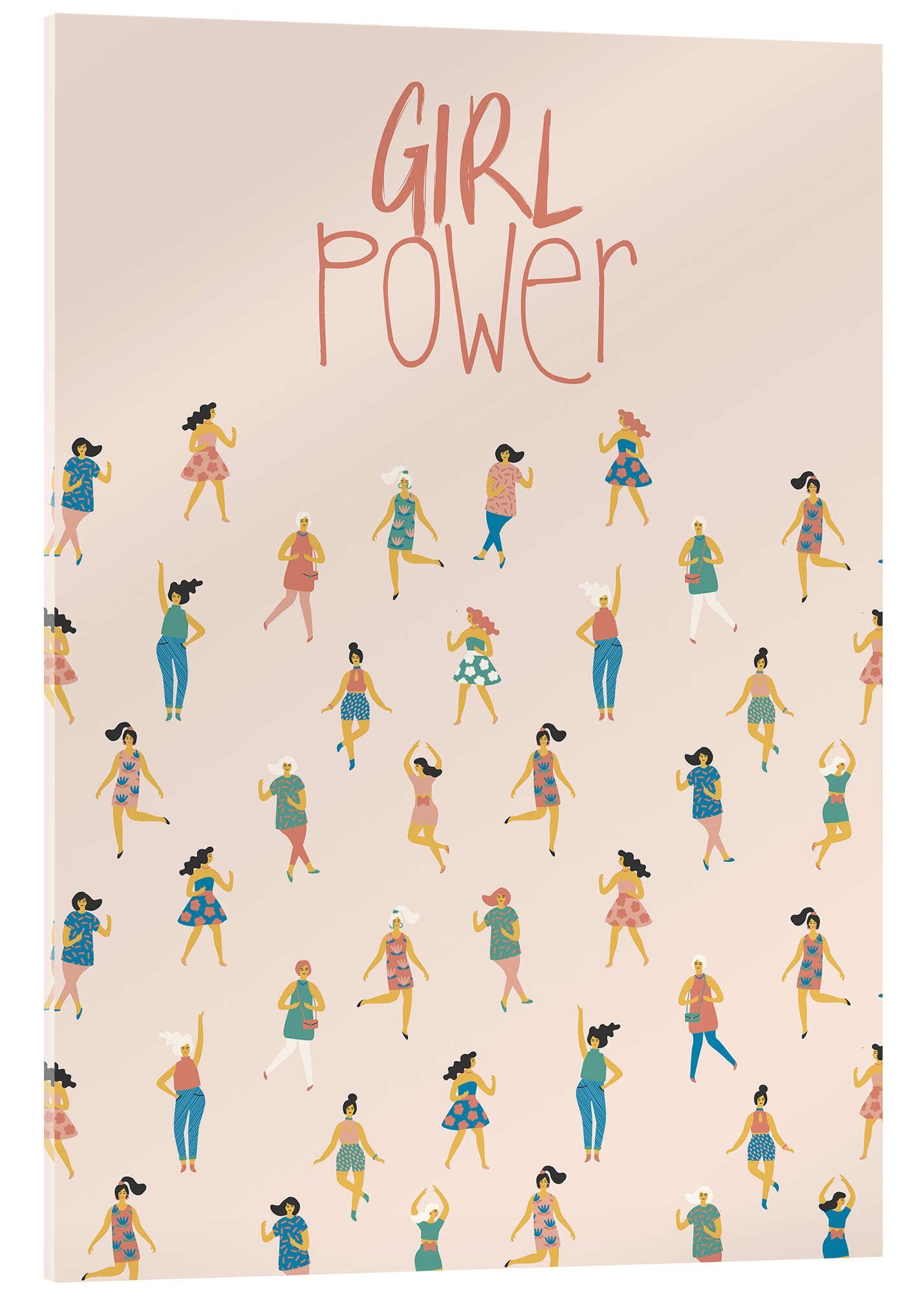 Posterlounge Acrylglasbild Editors Choice, Girl Power, Jugendzimmer Illustration