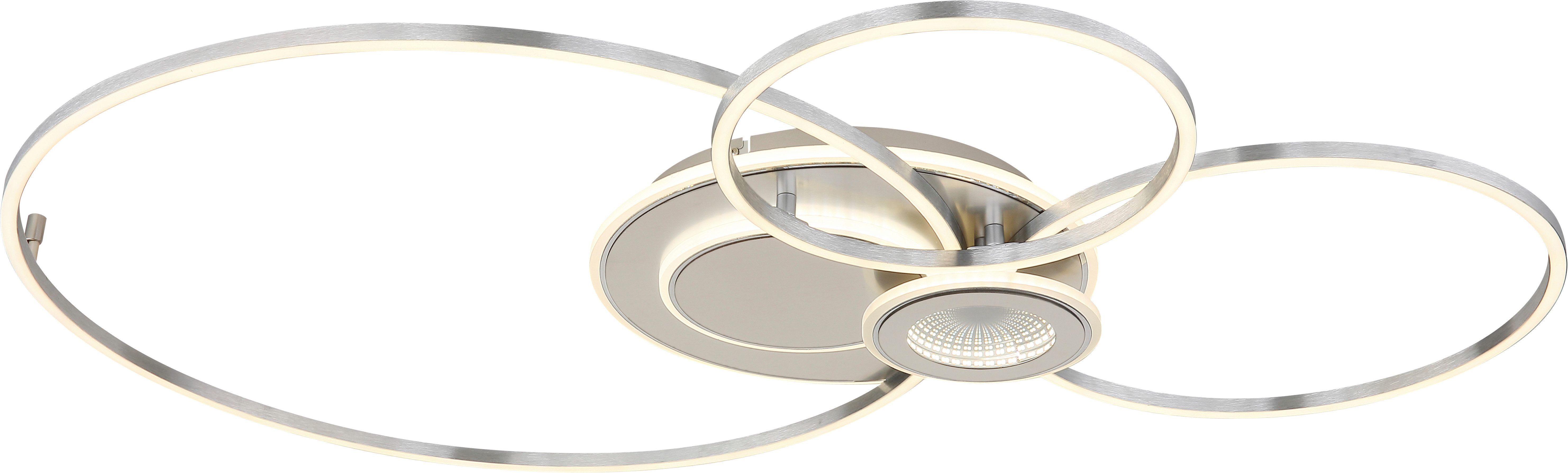 GLOBO LIGHTING Deckenleuchte BELTRAN, LED fest integriert, Kleine LED-Deckenleuchte, 3D-Effekt, dimmbar, modern & flexibel