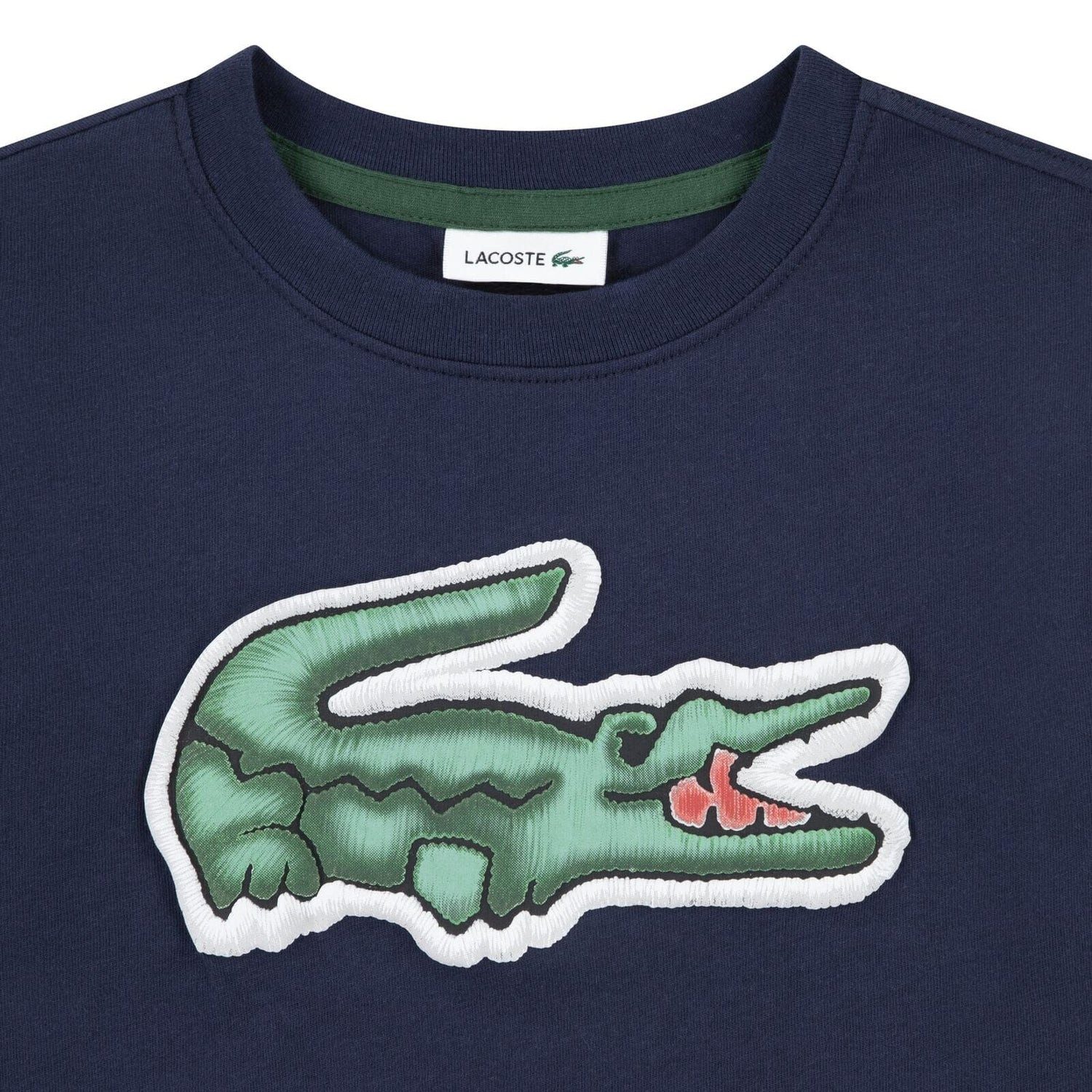 Lacoste T-Shirt LACOSTE Kids T-Shirt „Big Croc“ – Blau