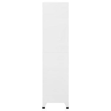 vidaXL Aktenschrank Schließfachschrank Weiß 90x40x180 cm Stahl