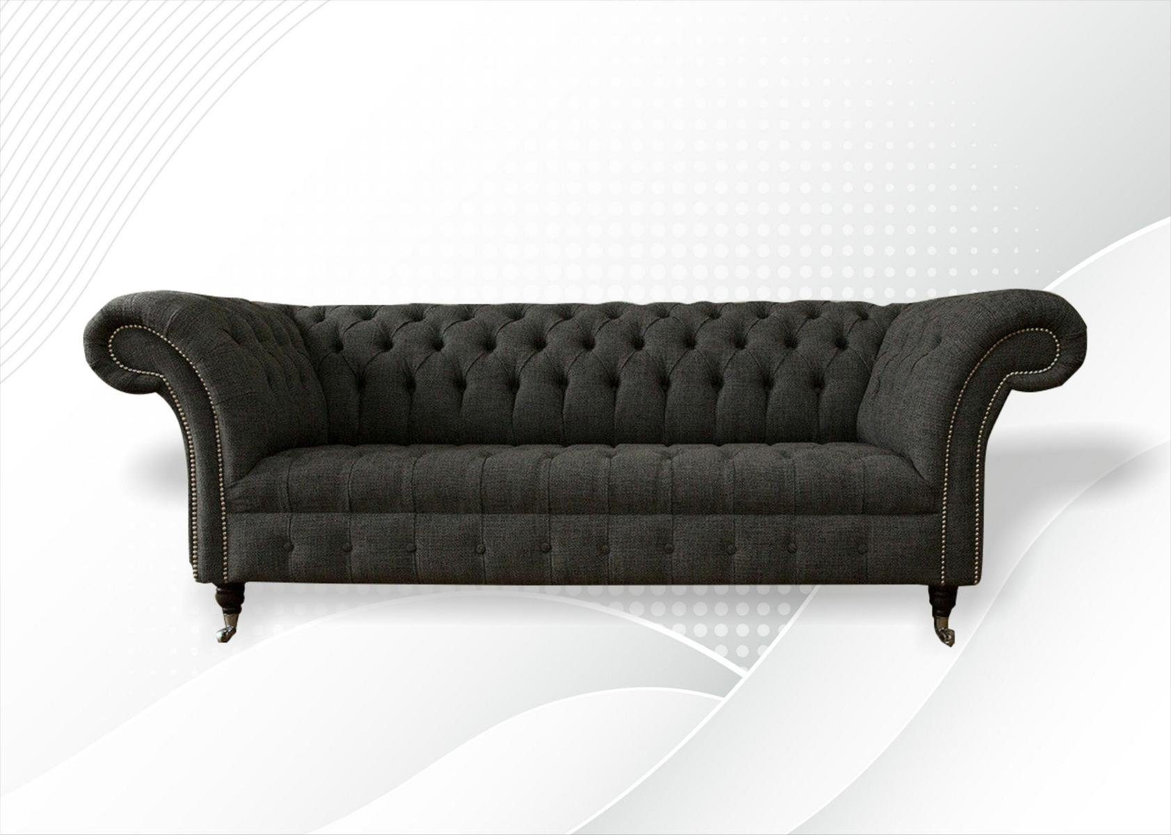 Sofa Couch cm JVmoebel Sitzer Design Sofa 3 Chesterfield 225 Chesterfield-Sofa,