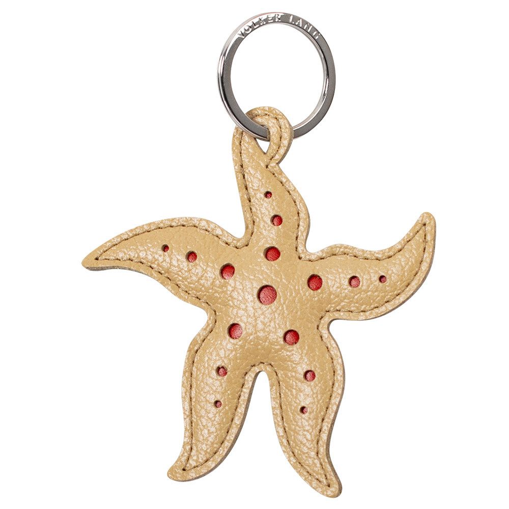 VOLKER LANG Schlüsselanhänger SEASTAR SR22, Seestern Schlüsselanhänger aus Leder in Seesternform